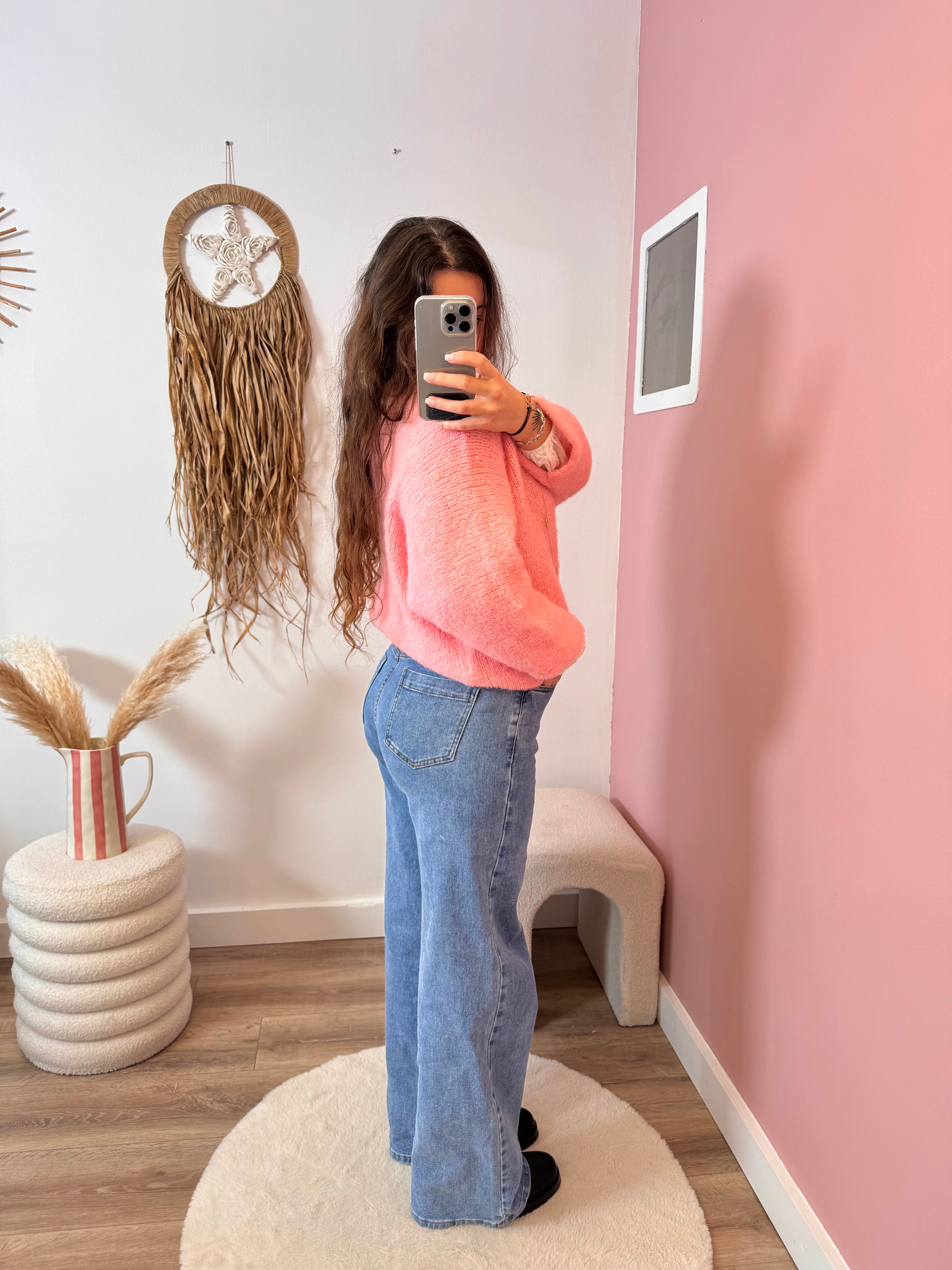 PANTALON BLEU ÉLASTIQUE