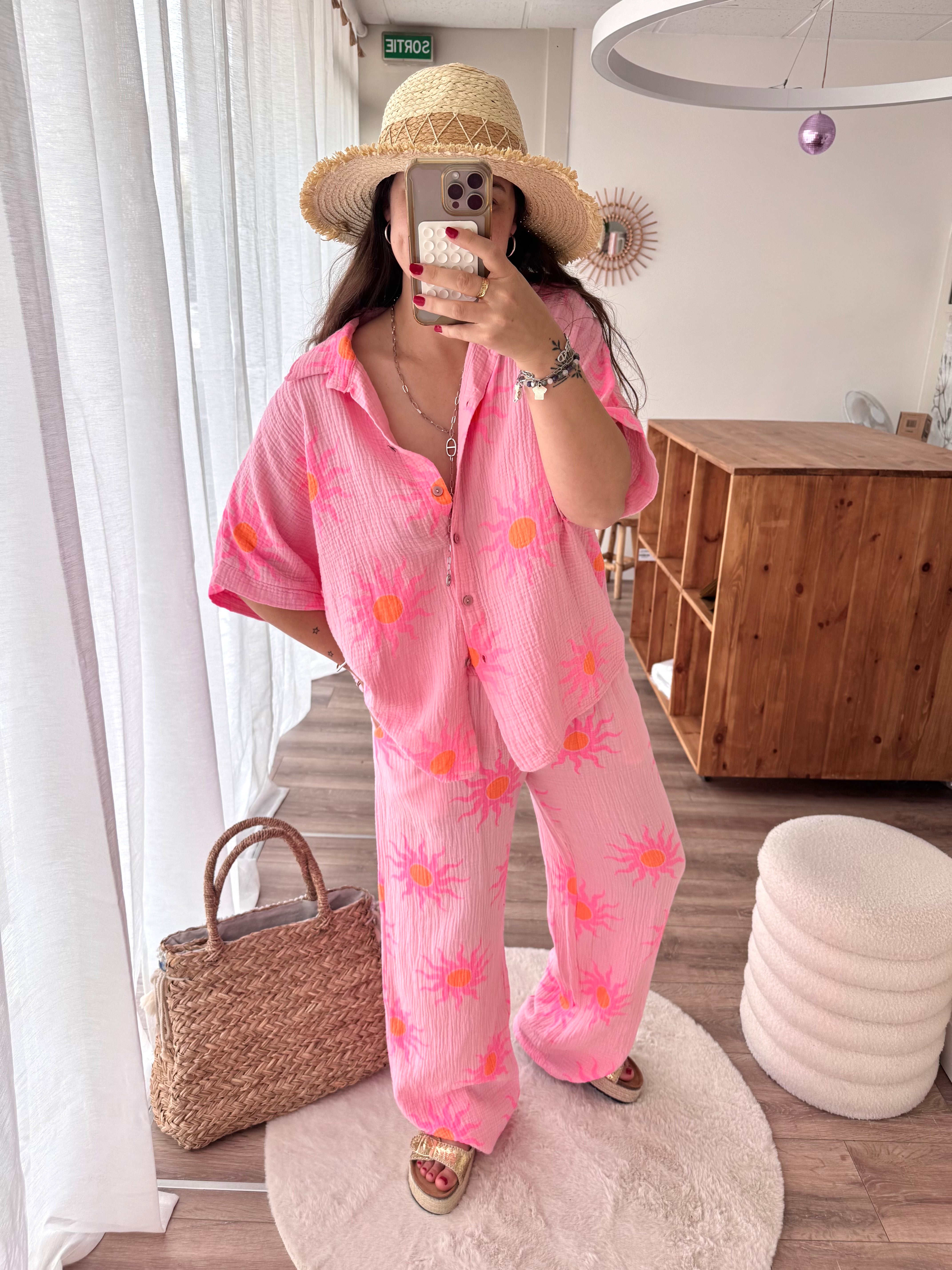 ENSEMBLE SOLEIL ROSE