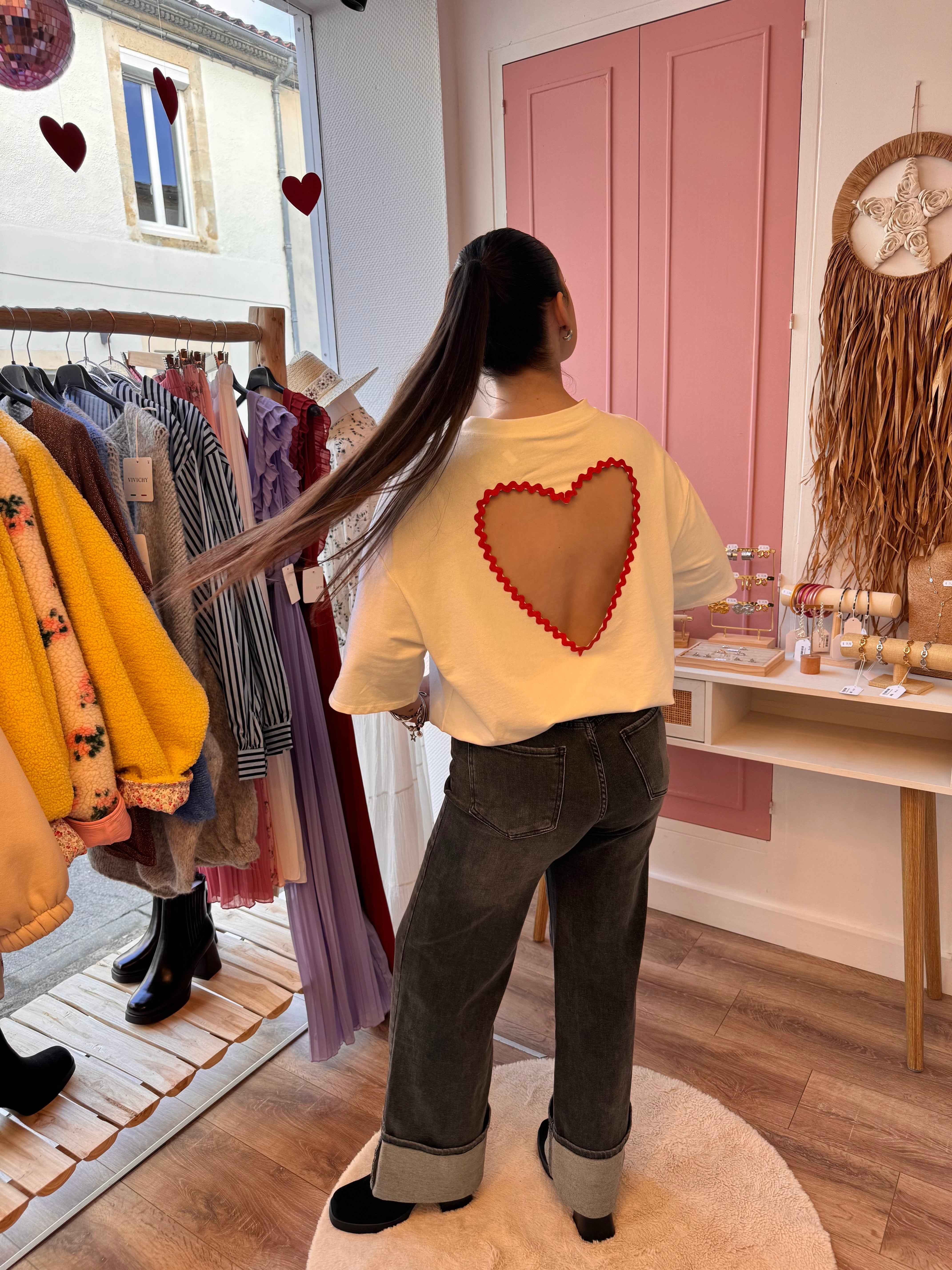 PRECOMMANDE T-SHIRT COUP DE COEUR BLANC ( expédition début de semaine