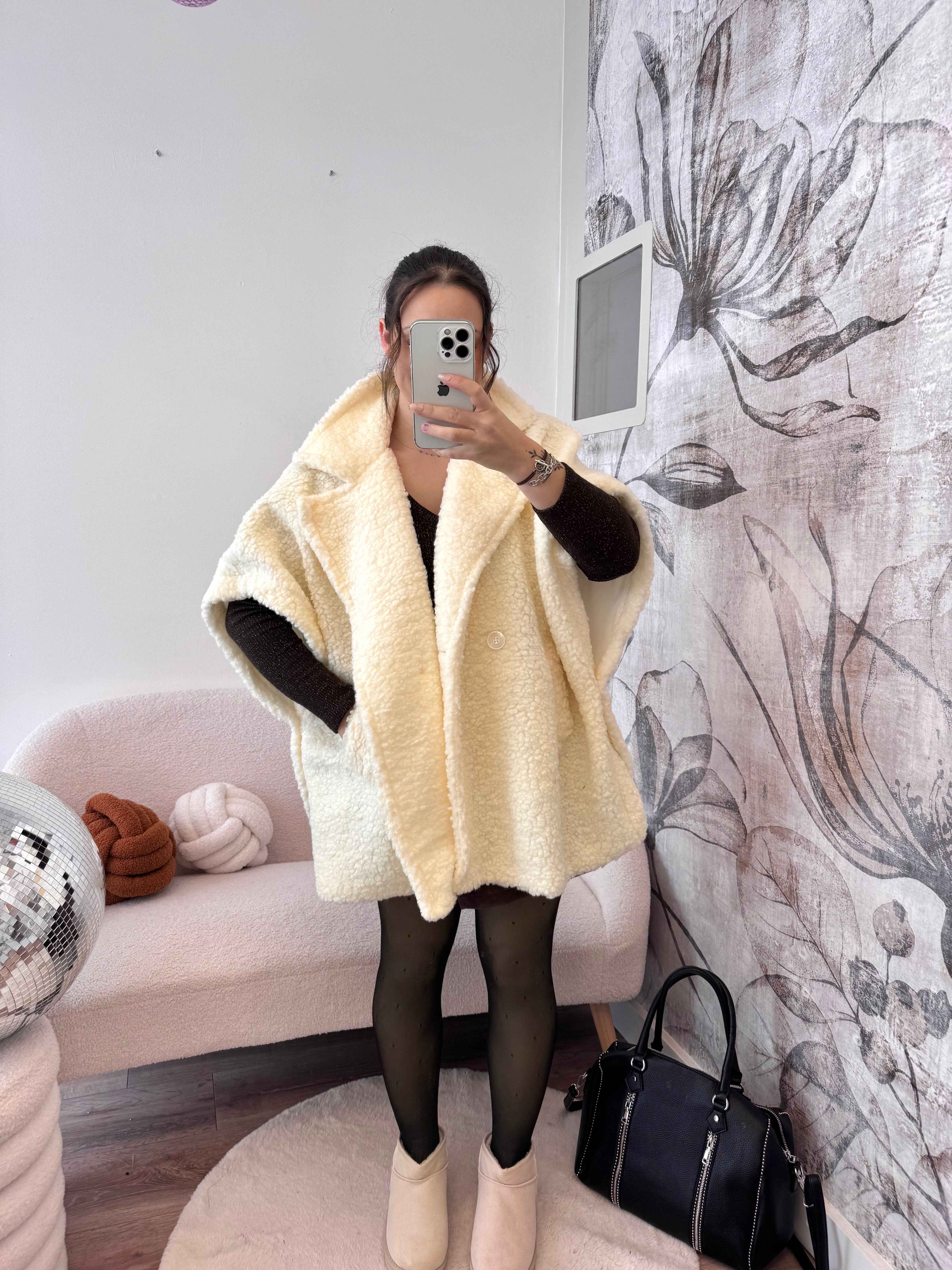 GILET MOUMOUTE SANS MANCHE BEIGE