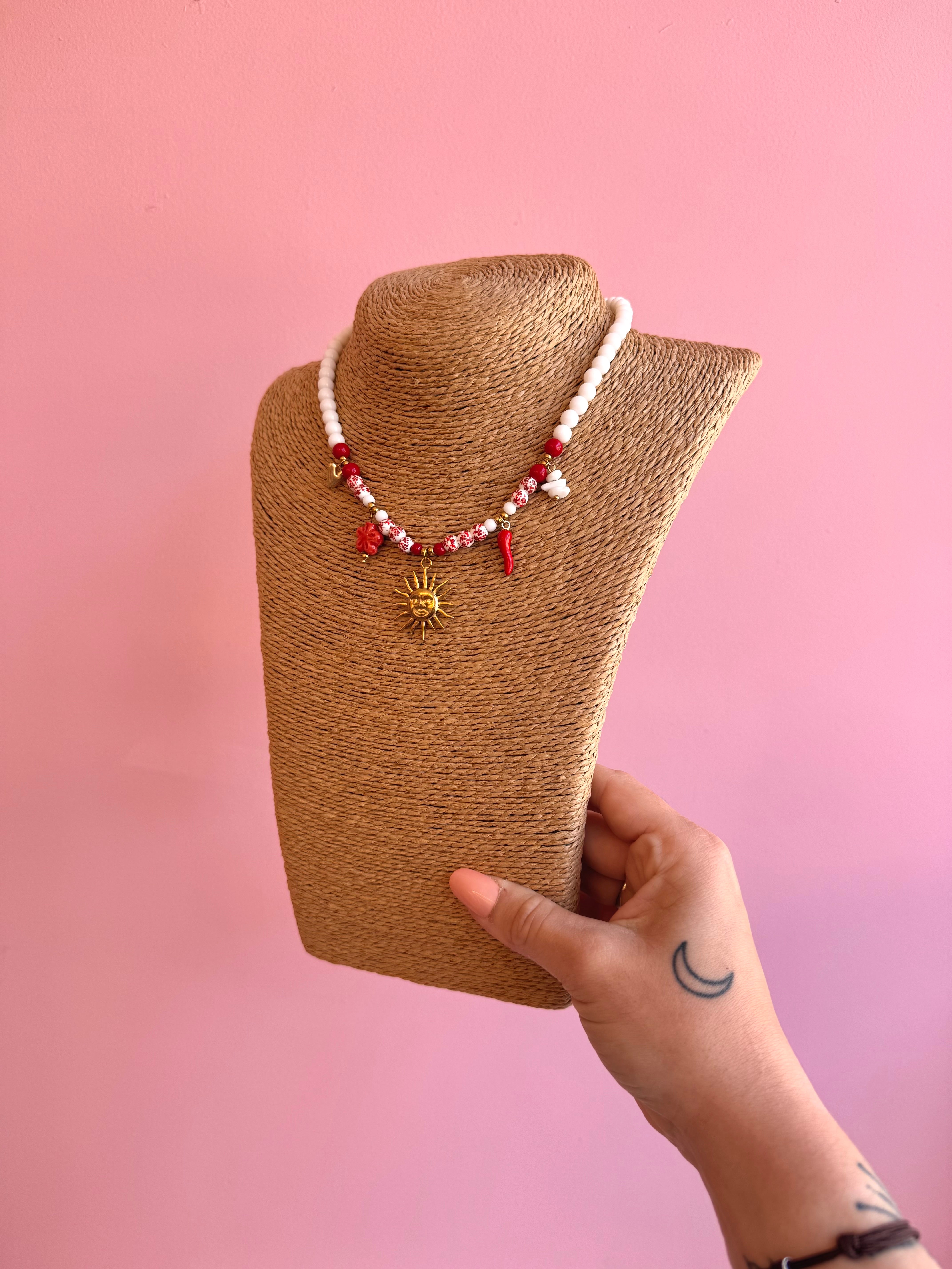 COLLIER SOLEIL ROUGE