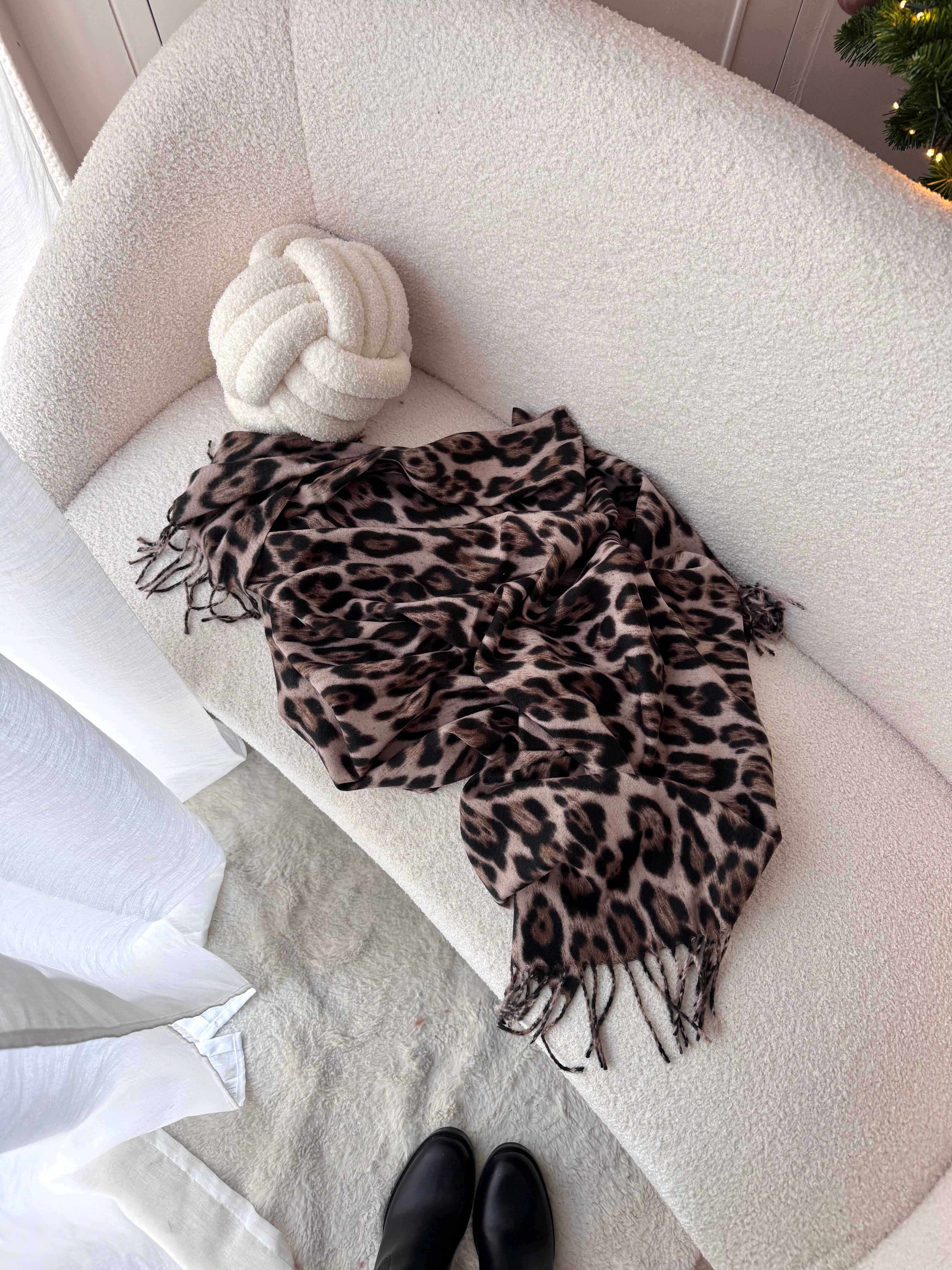 ÉCHARPE CARRÉ LÉOPARD