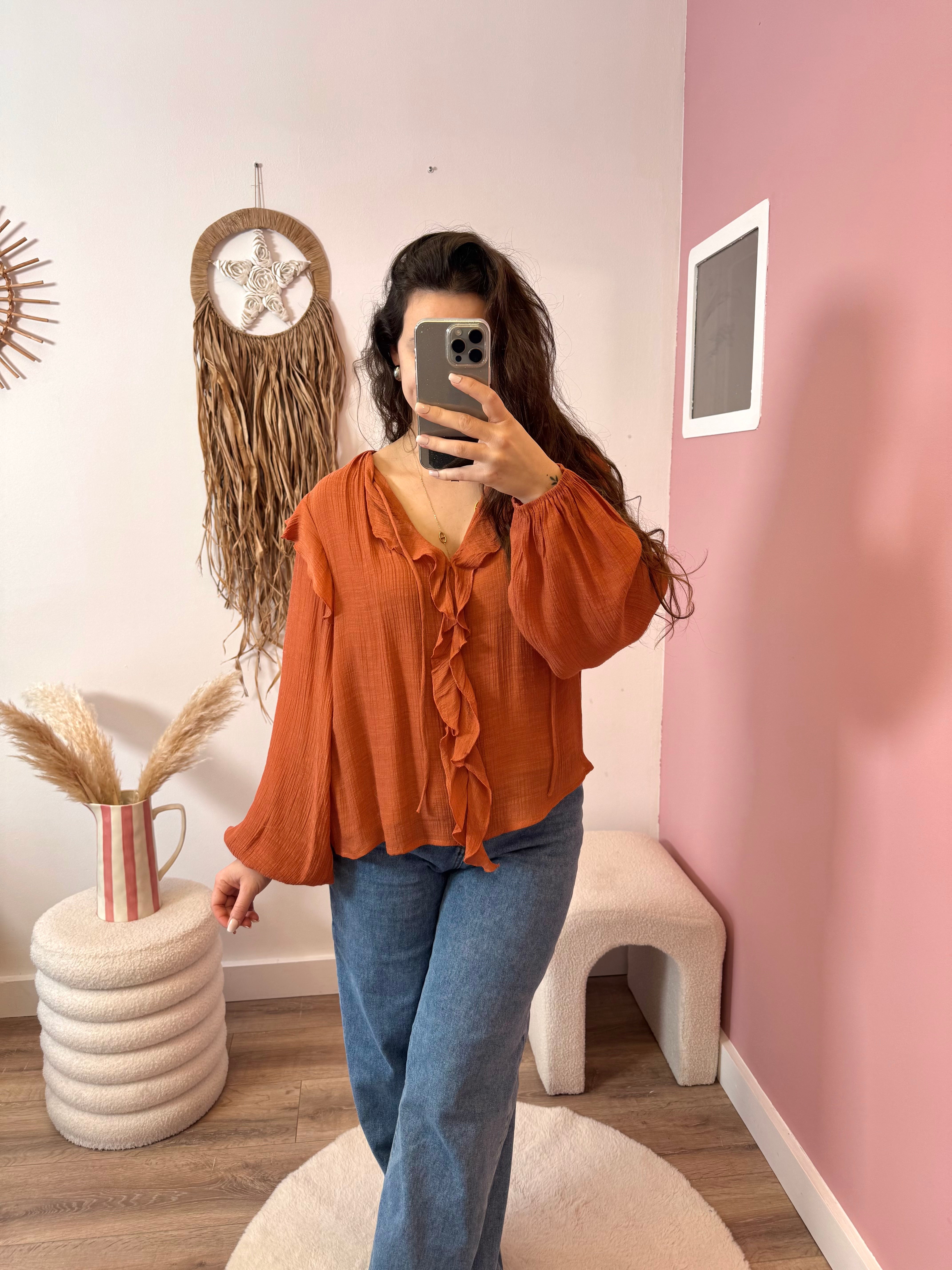 BLOUSE SOLEIL TERRACOTTA
