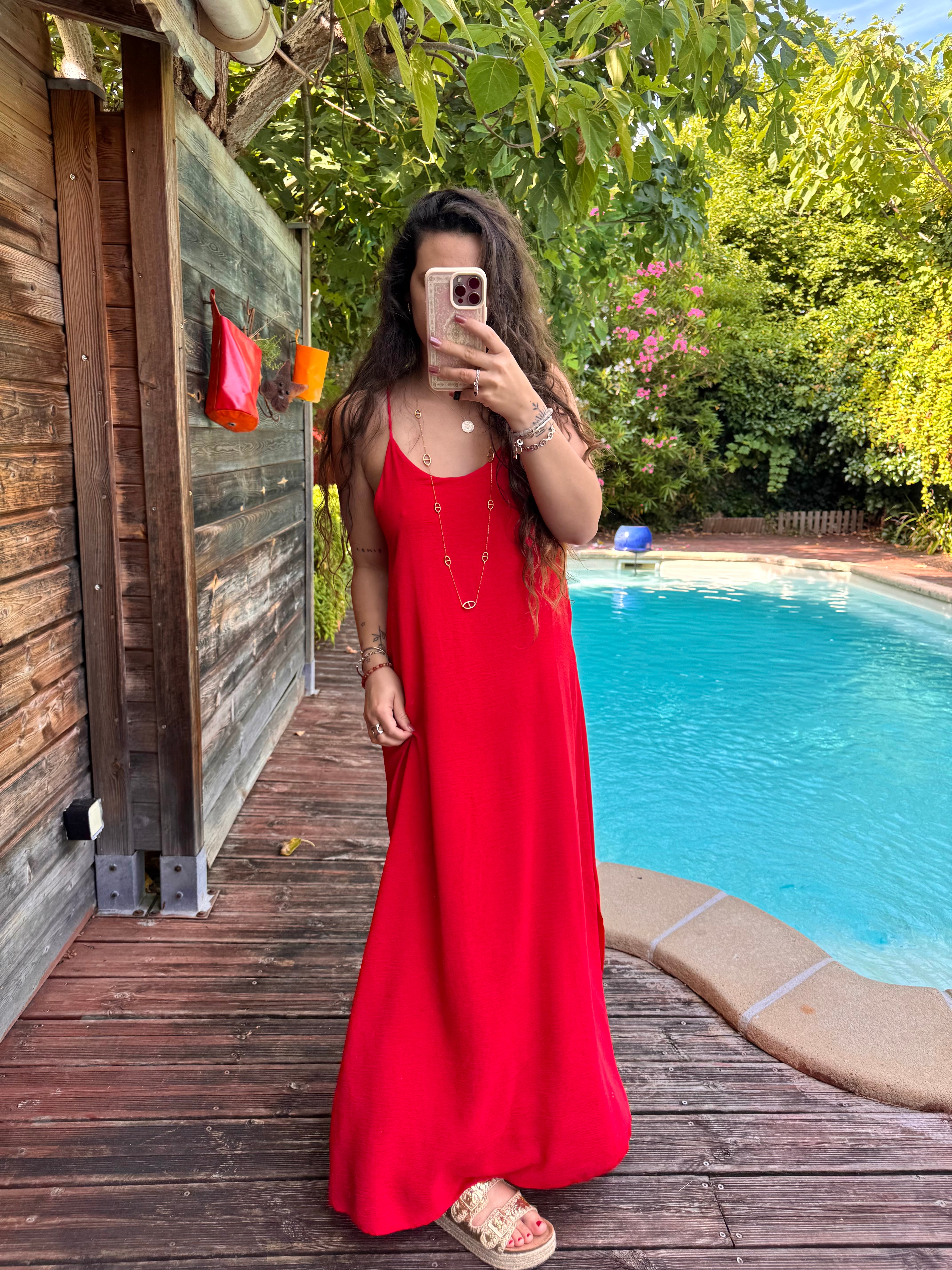 ROBE FLUIDE ROUGE