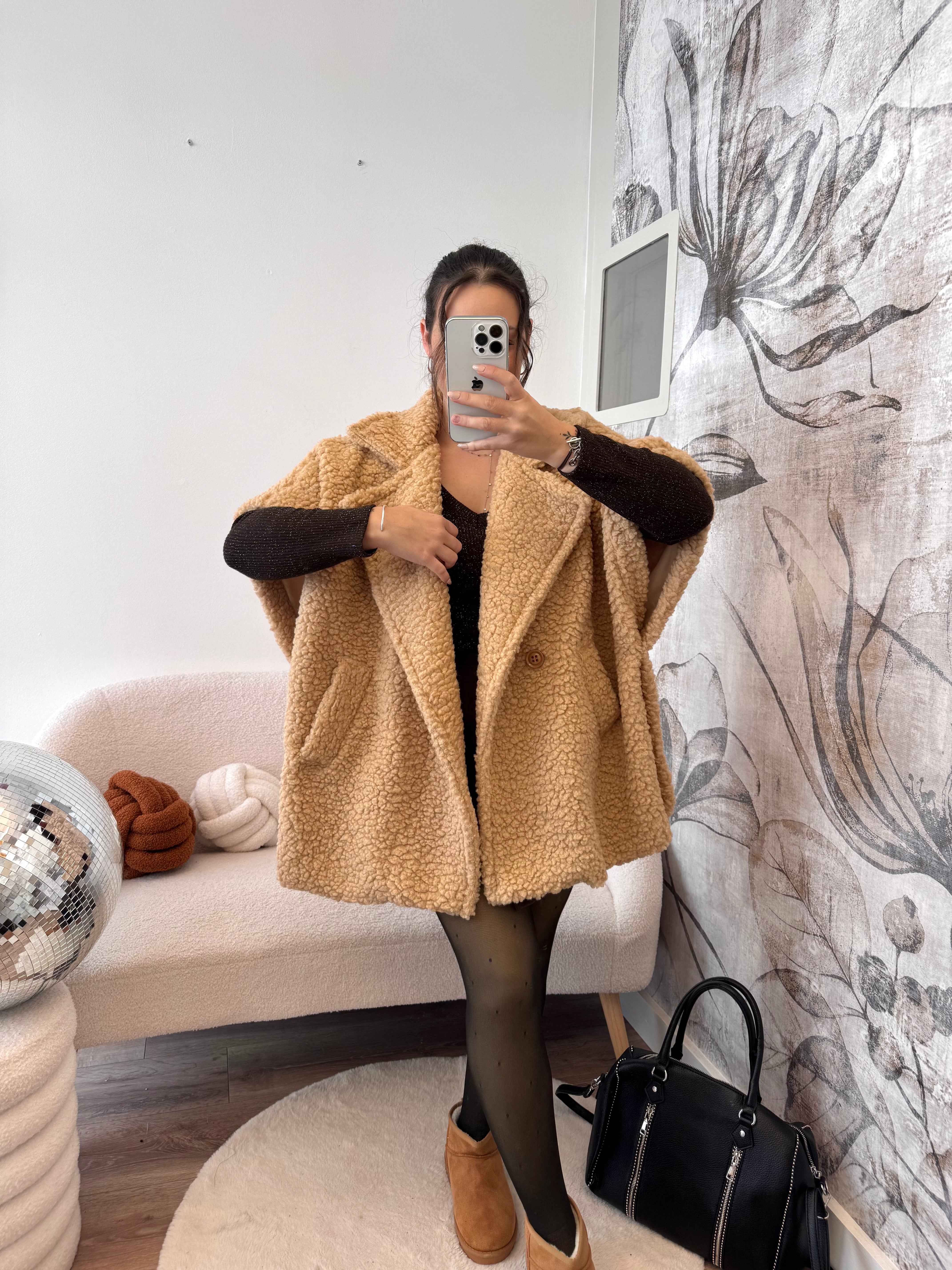 GILET MOUMOUTE SANS MANCHE CAMEL