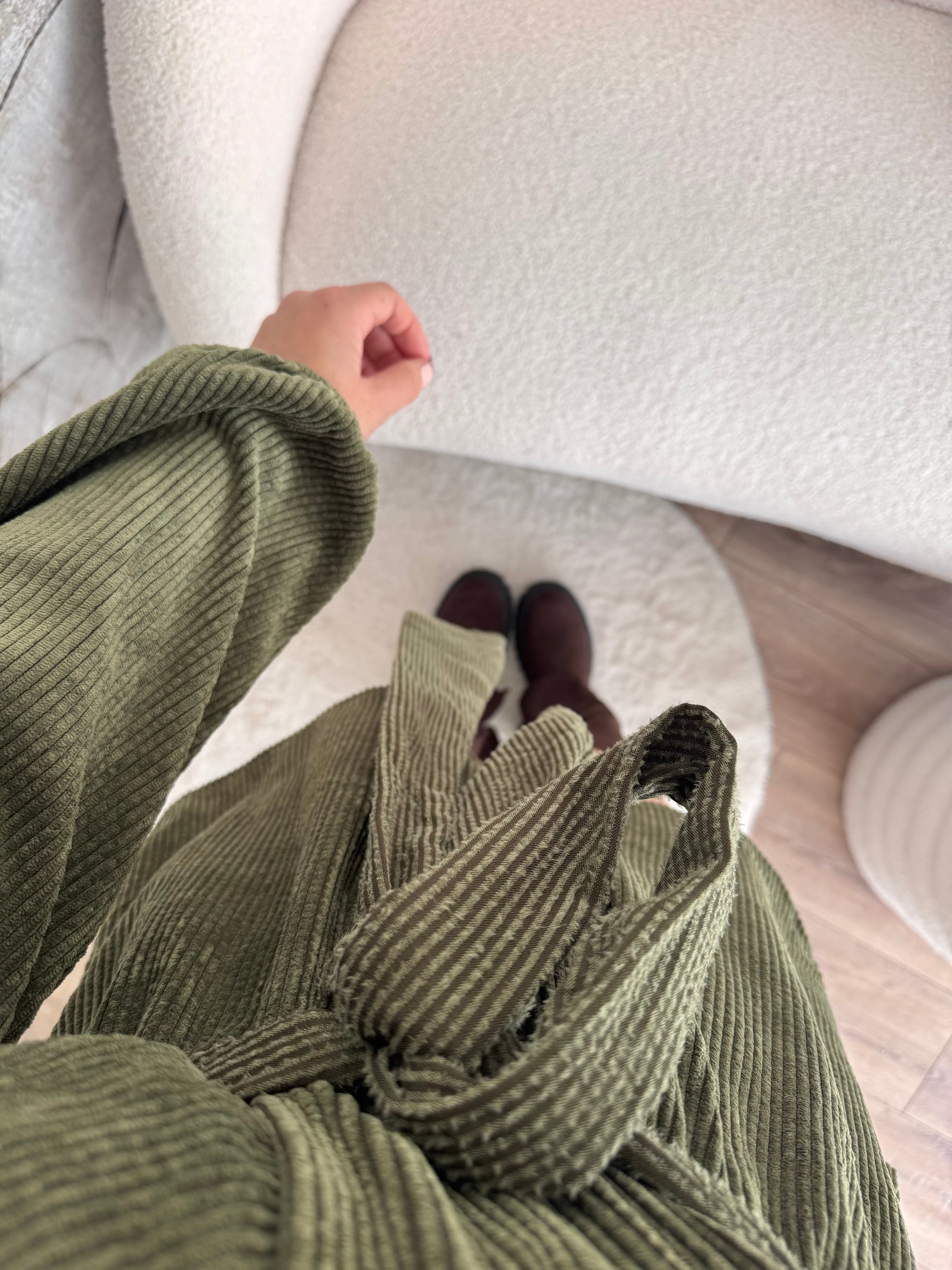 COMBISHORT KAKI CÔTELÉ