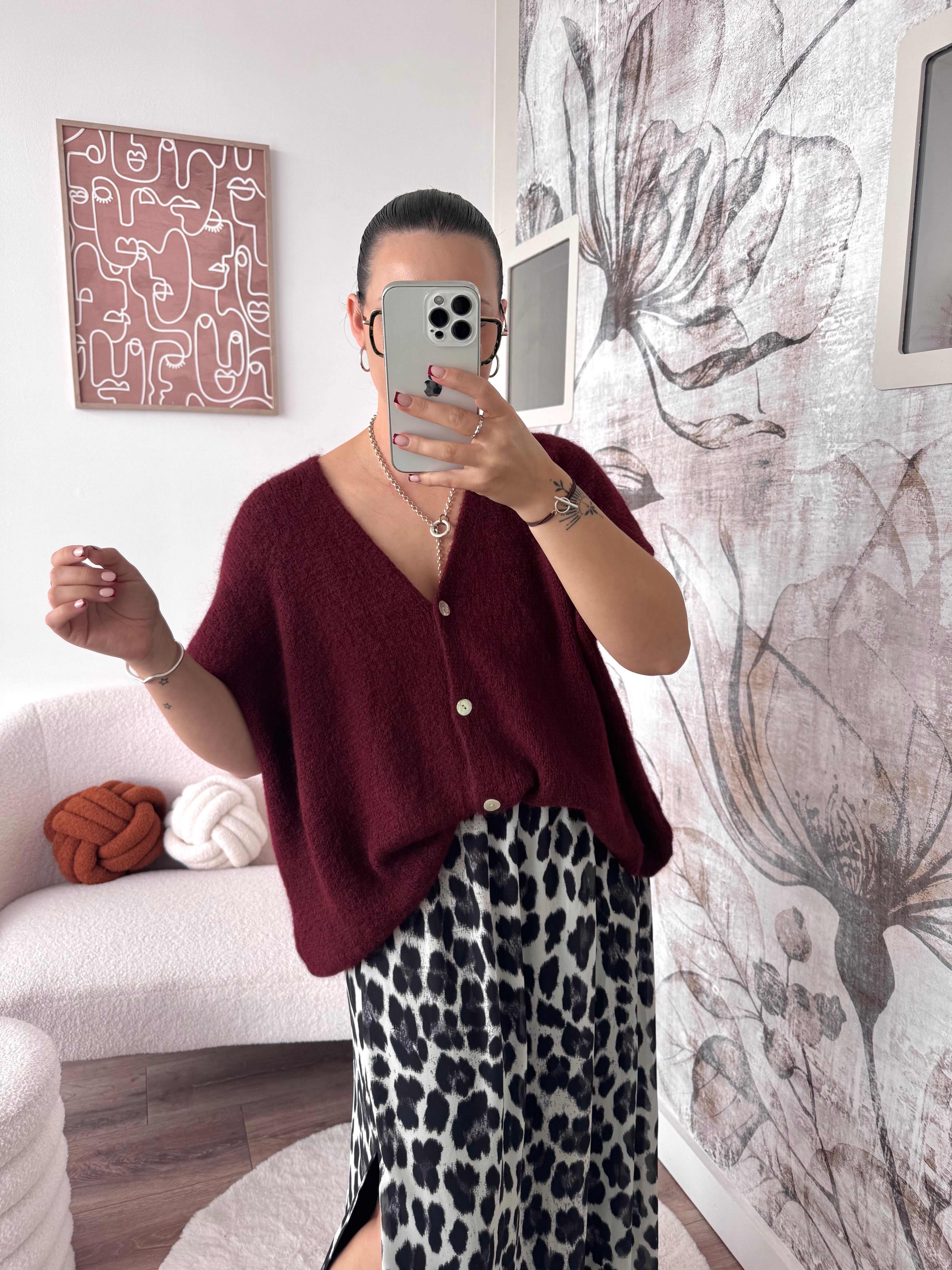 GILET BORDEAUX SANS MANCHE
