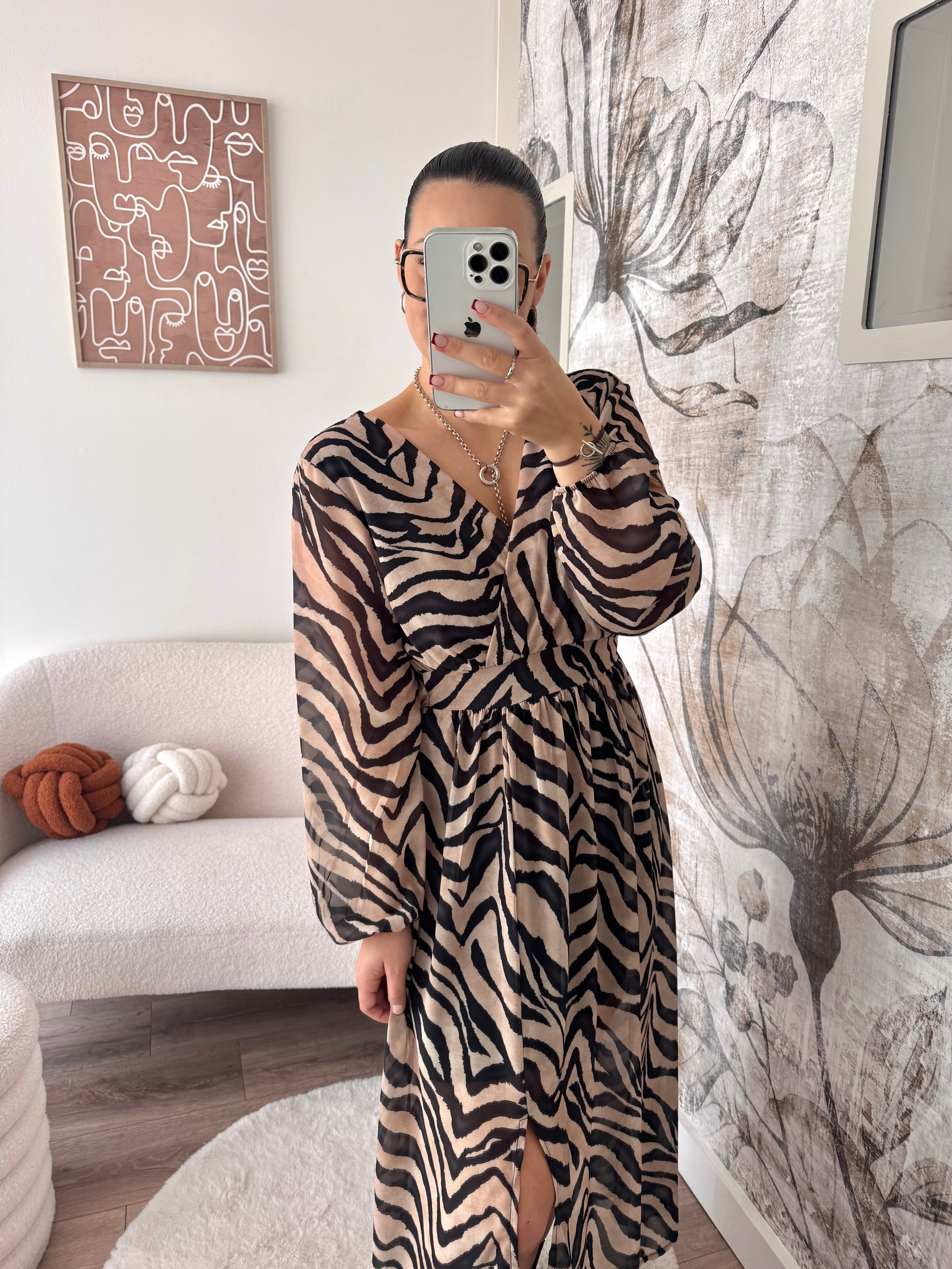 ROBE LONGUE ZÈBRÉ