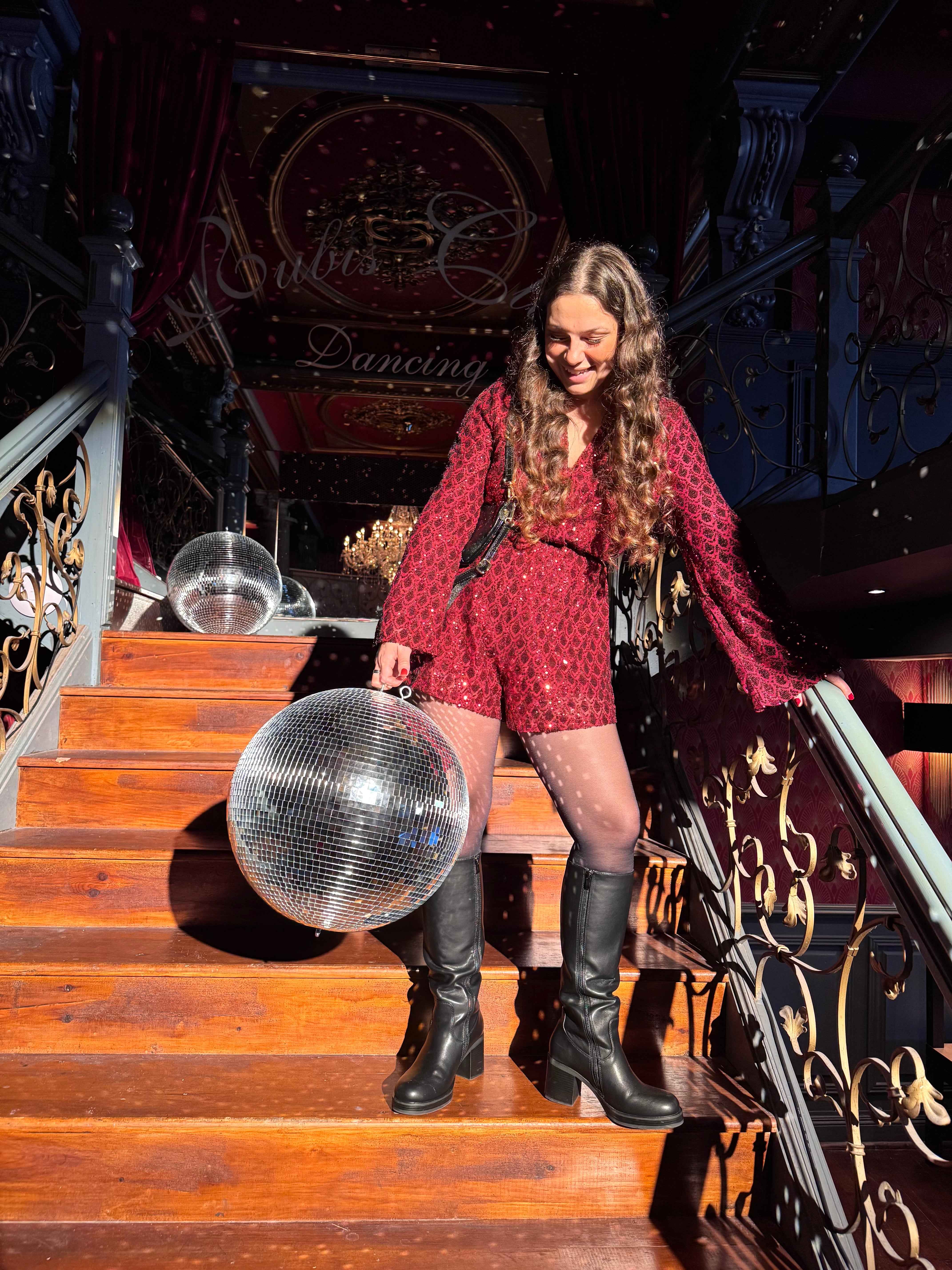 COMBISHORT SEQUINS BORDEAUX