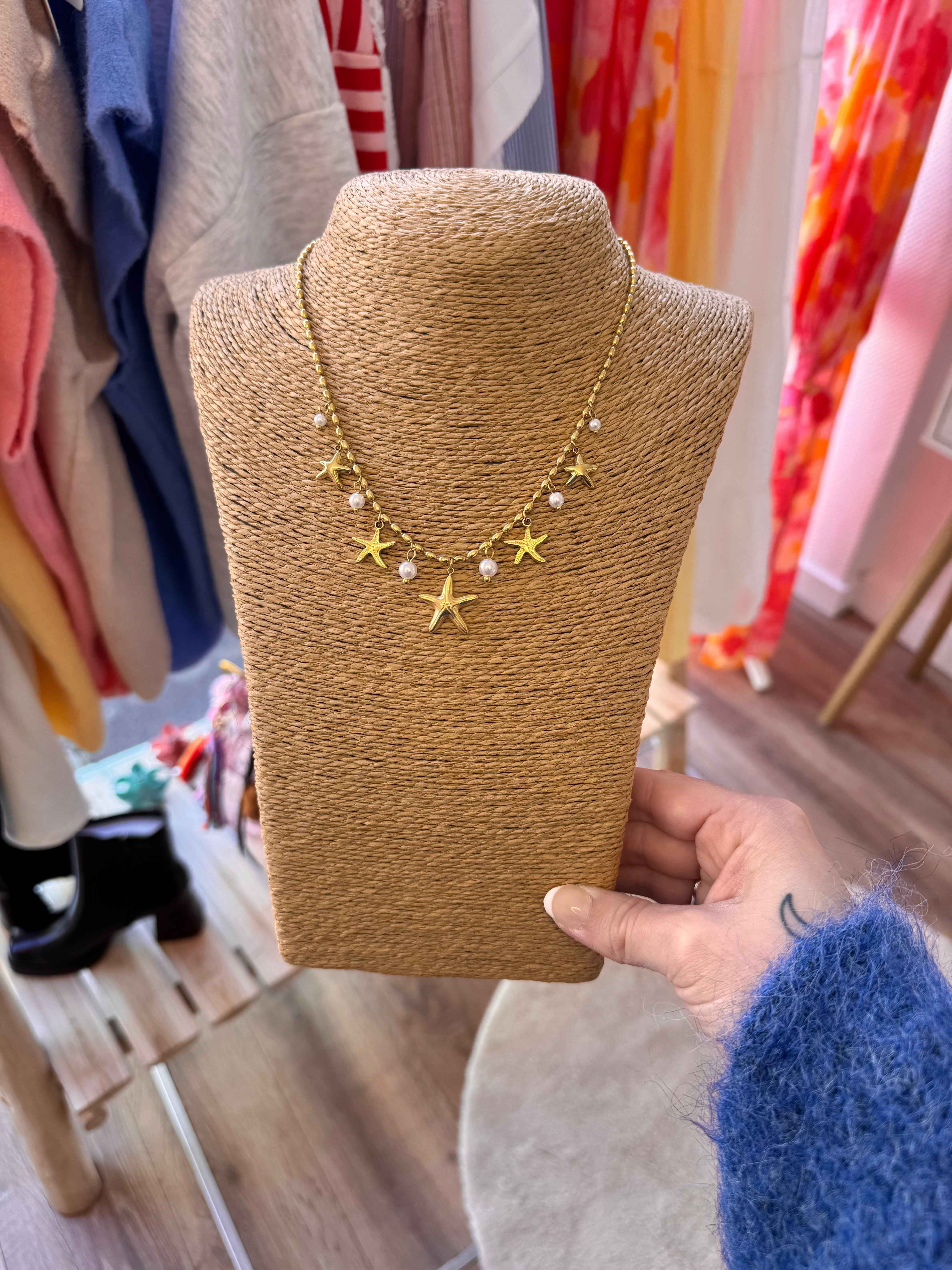 COLLIER ÉTOILE DE MER DORÉ