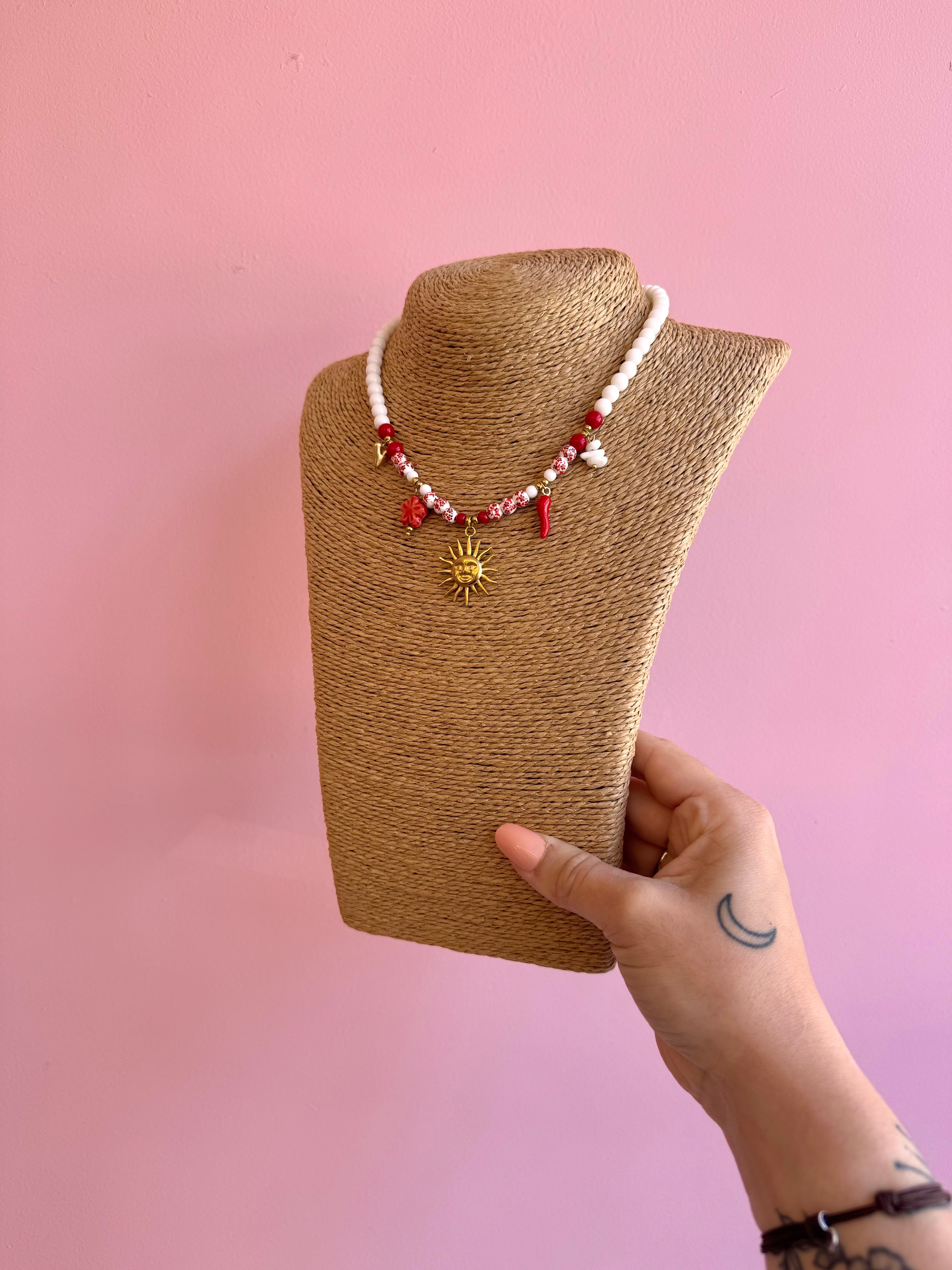 COLLIER SOLEIL ROUGE