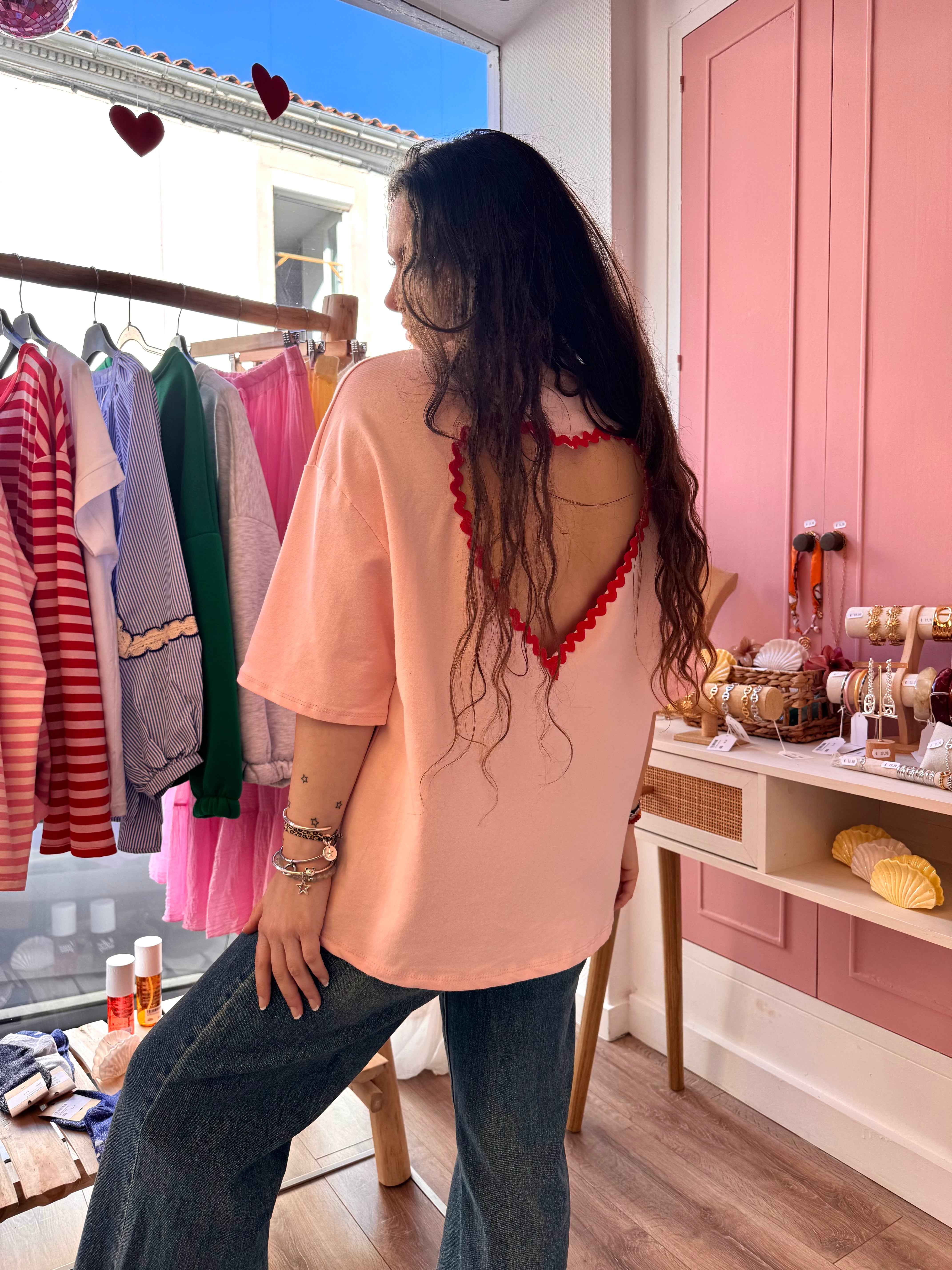 T-SHIRT COUP DE CŒUR ROSE