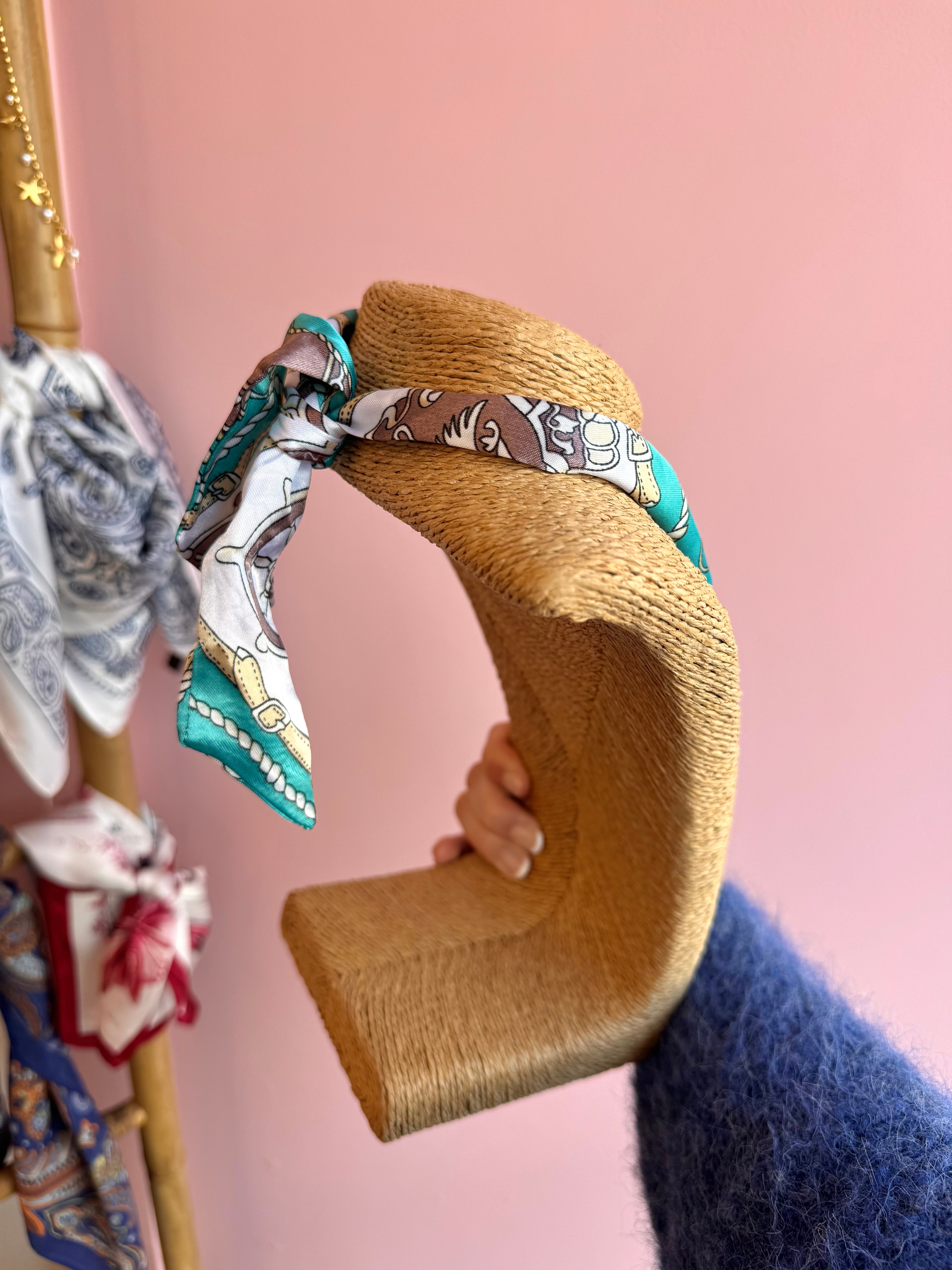 COLLIER FOULARD TURQUOISE SOLEIL