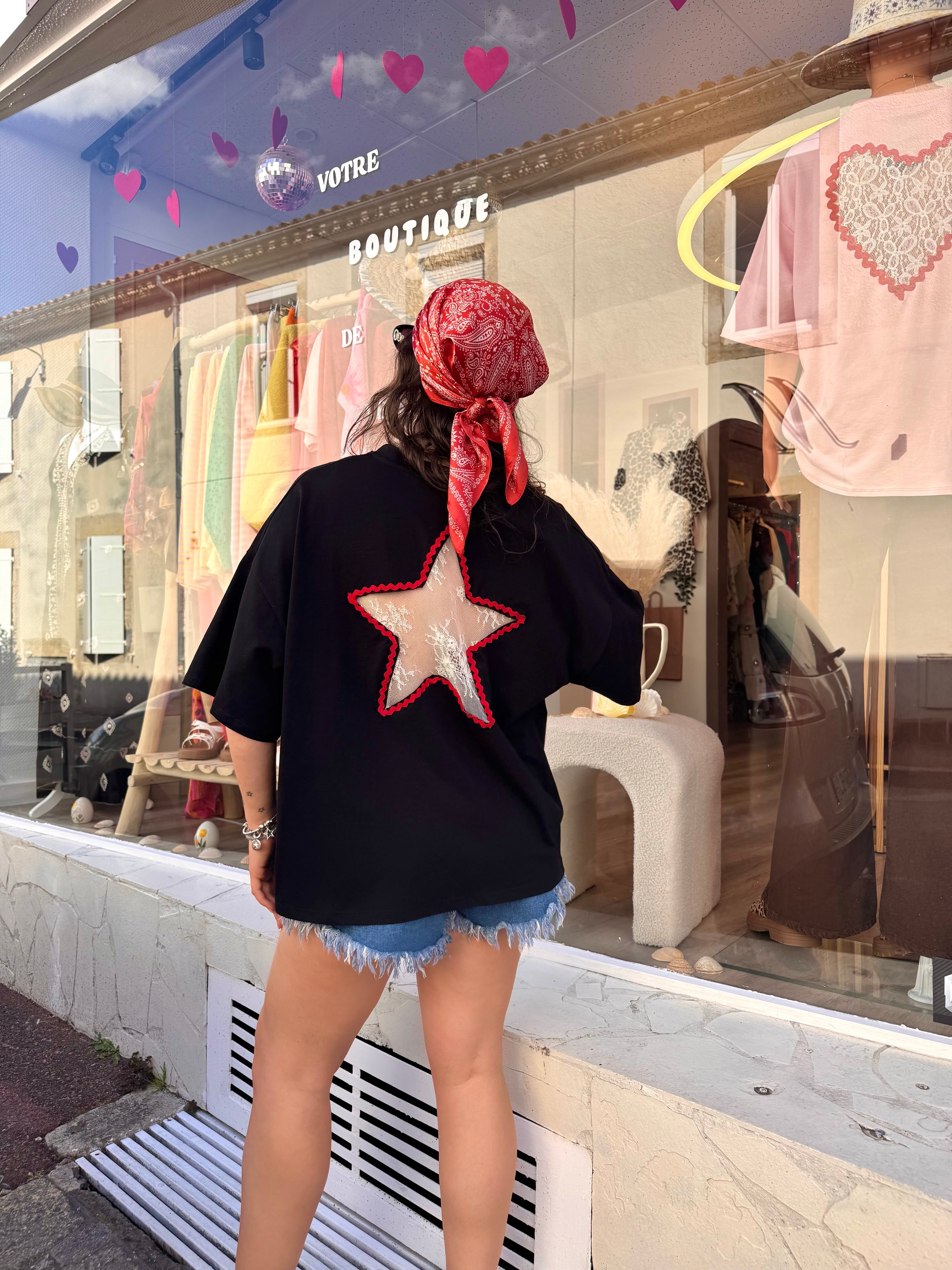 T-SHIRT ÉTOILE NOIR