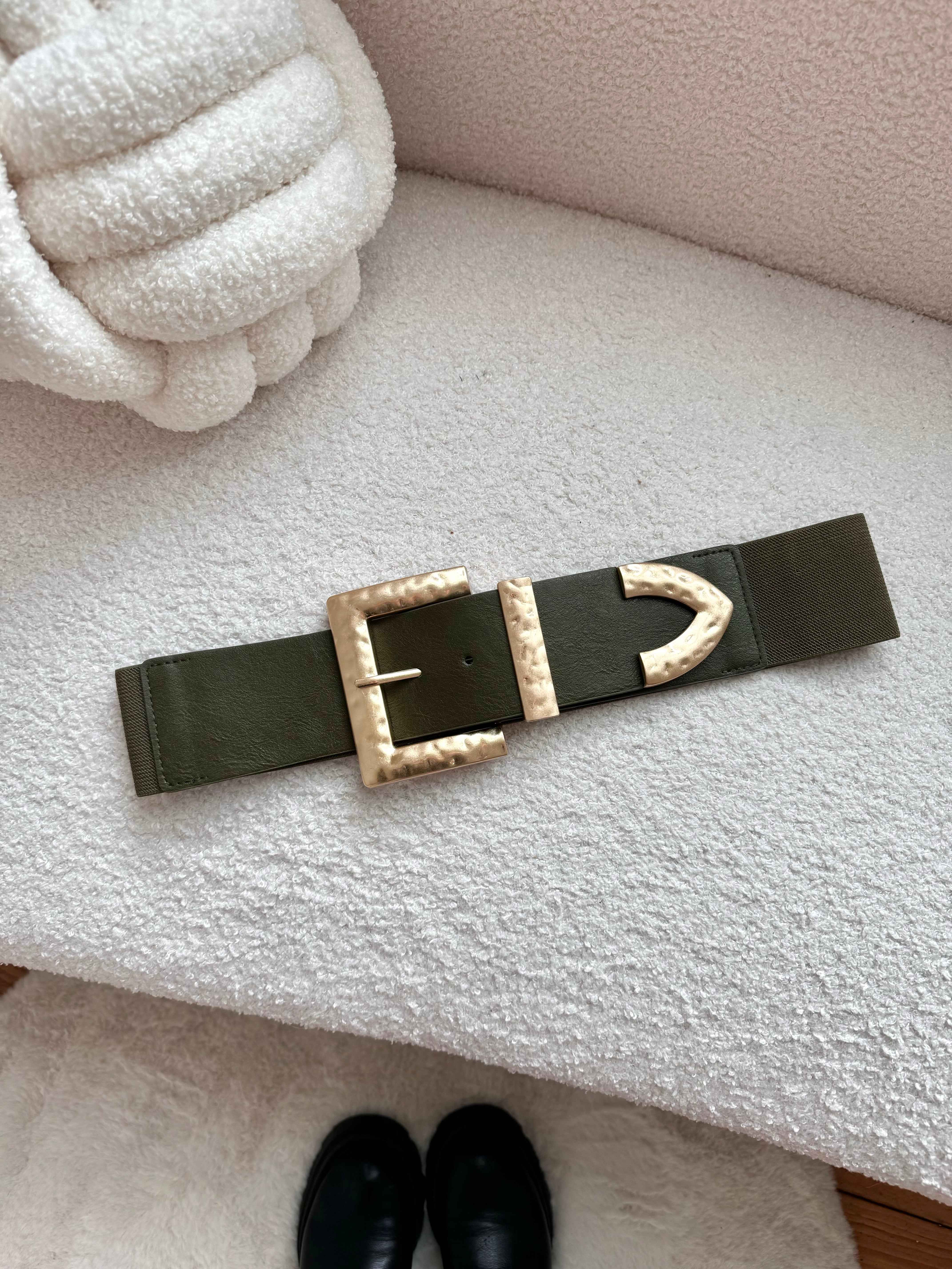 CEINTURE À BOUCLE KAKI
