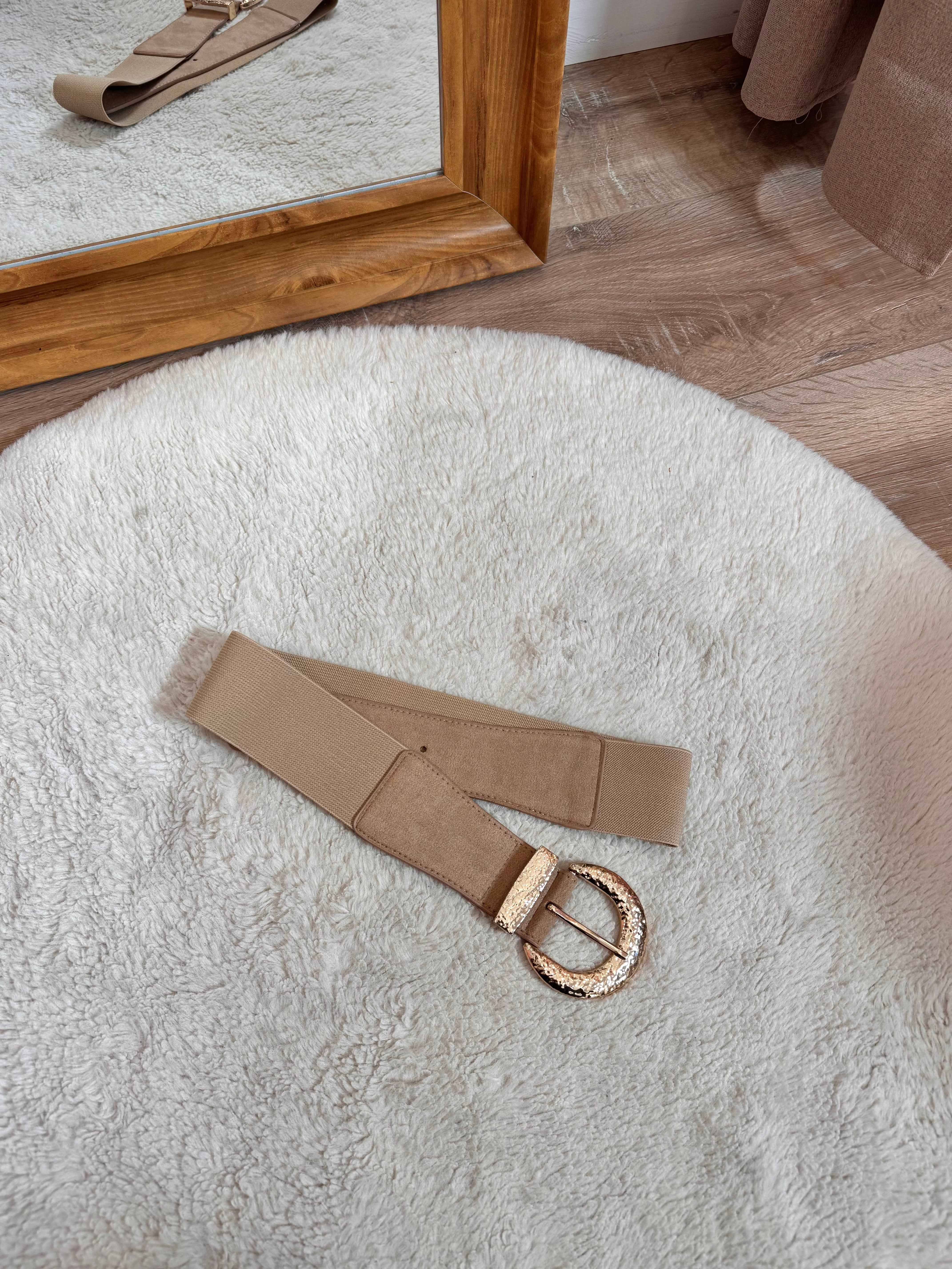 CEINTURE LARGE BEIGE