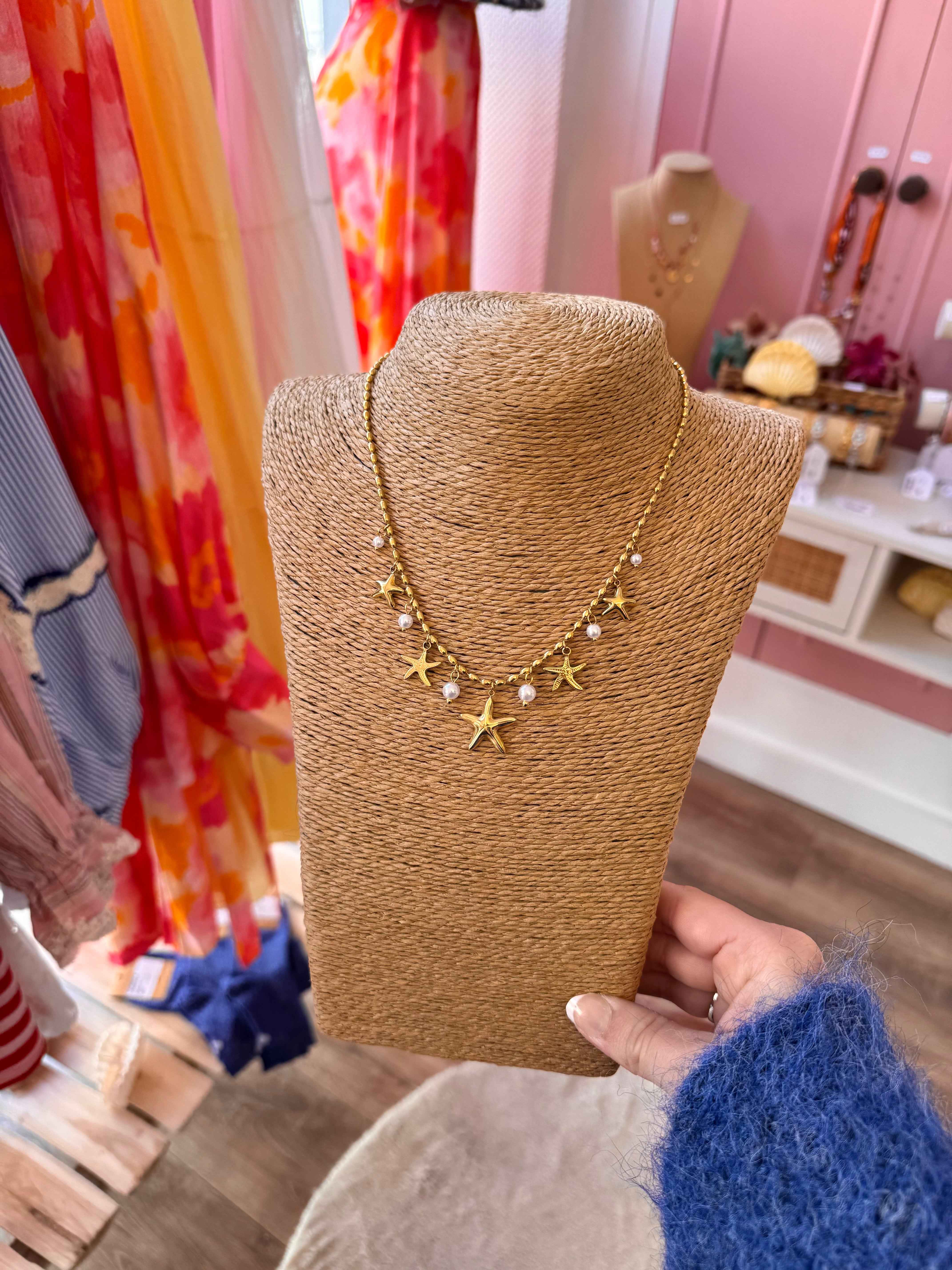COLLIER ÉTOILE DE MER DORÉ