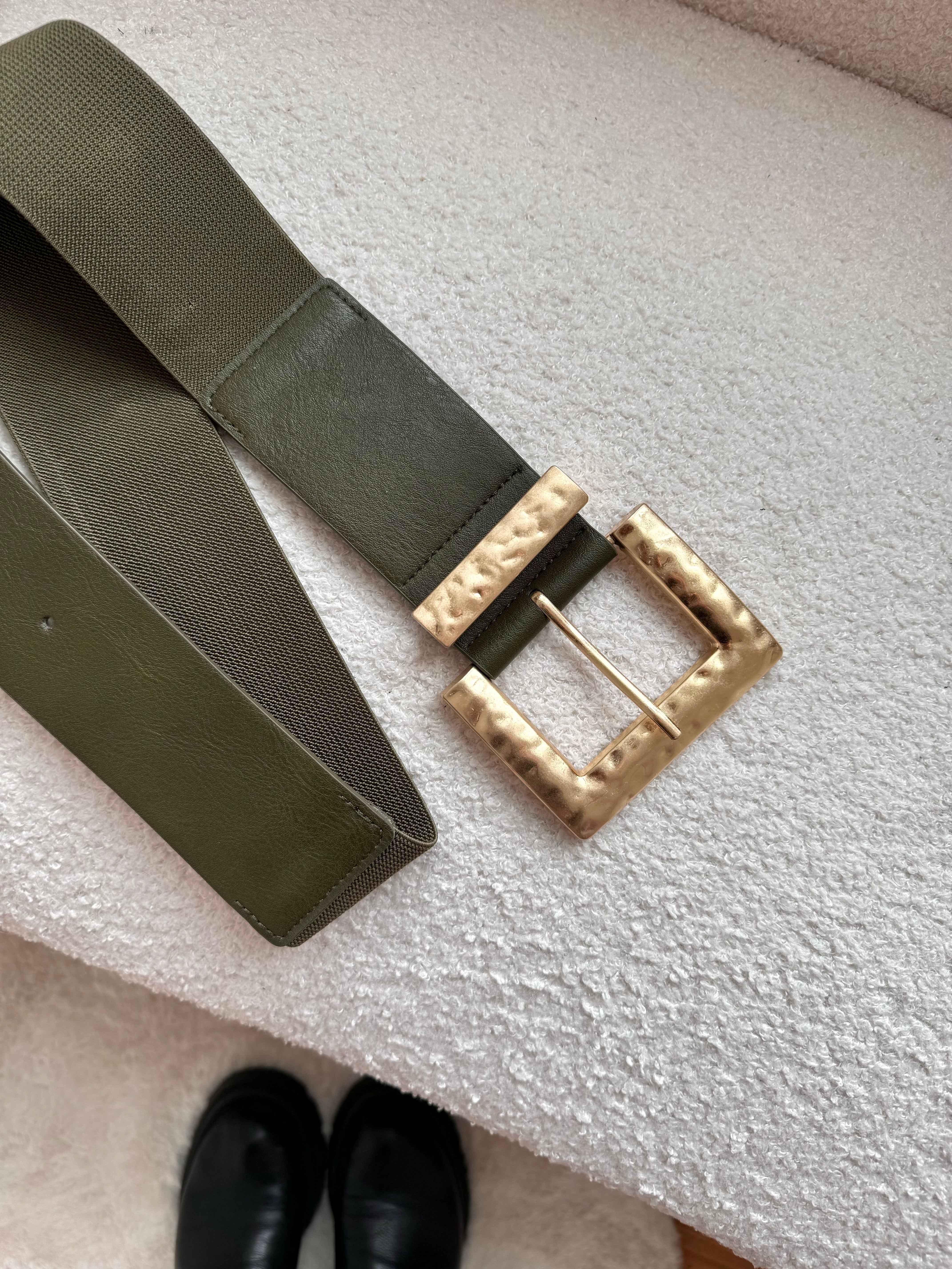 CEINTURE À BOUCLE KAKI