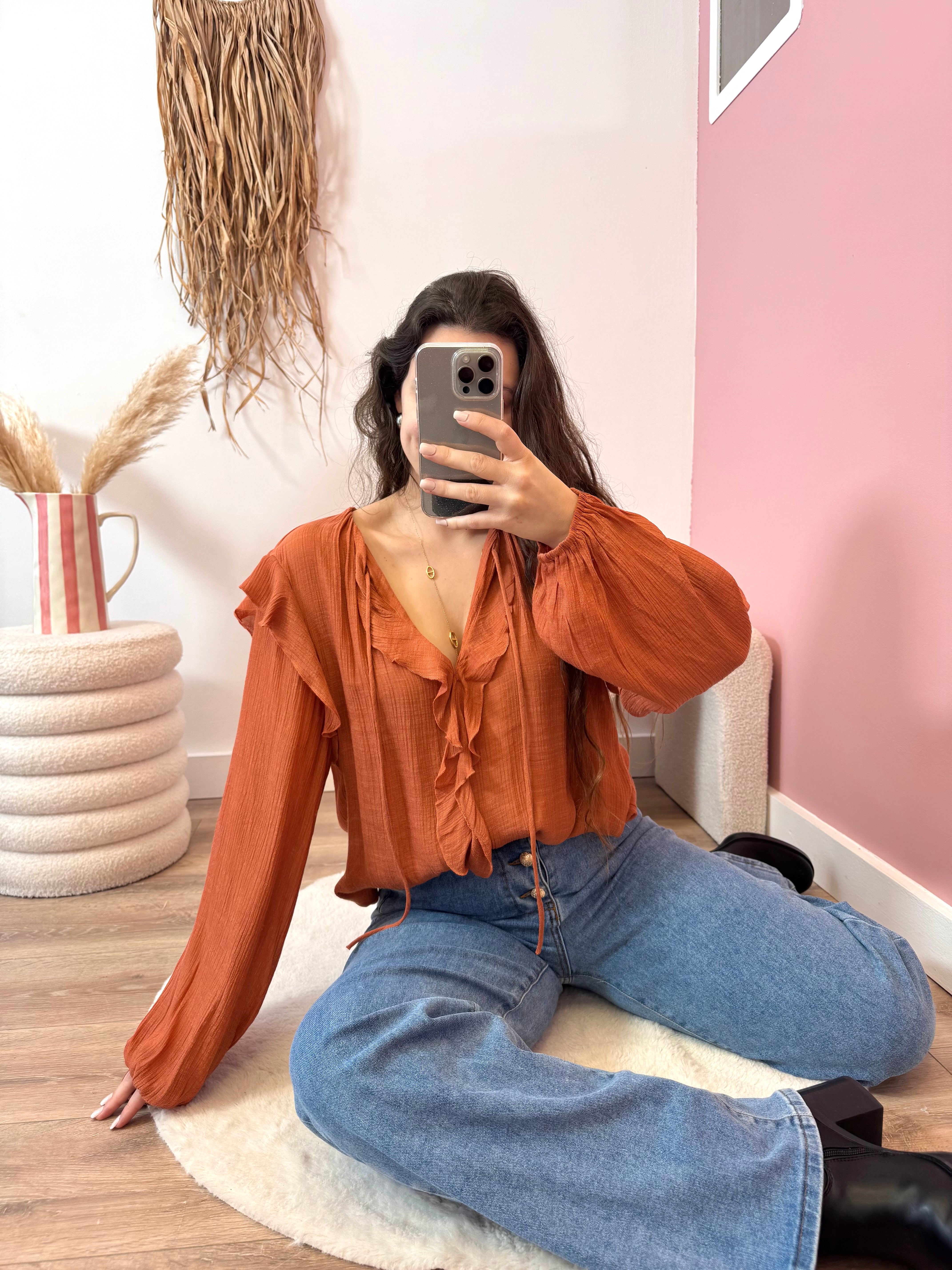 BLOUSE SOLEIL TERRACOTTA