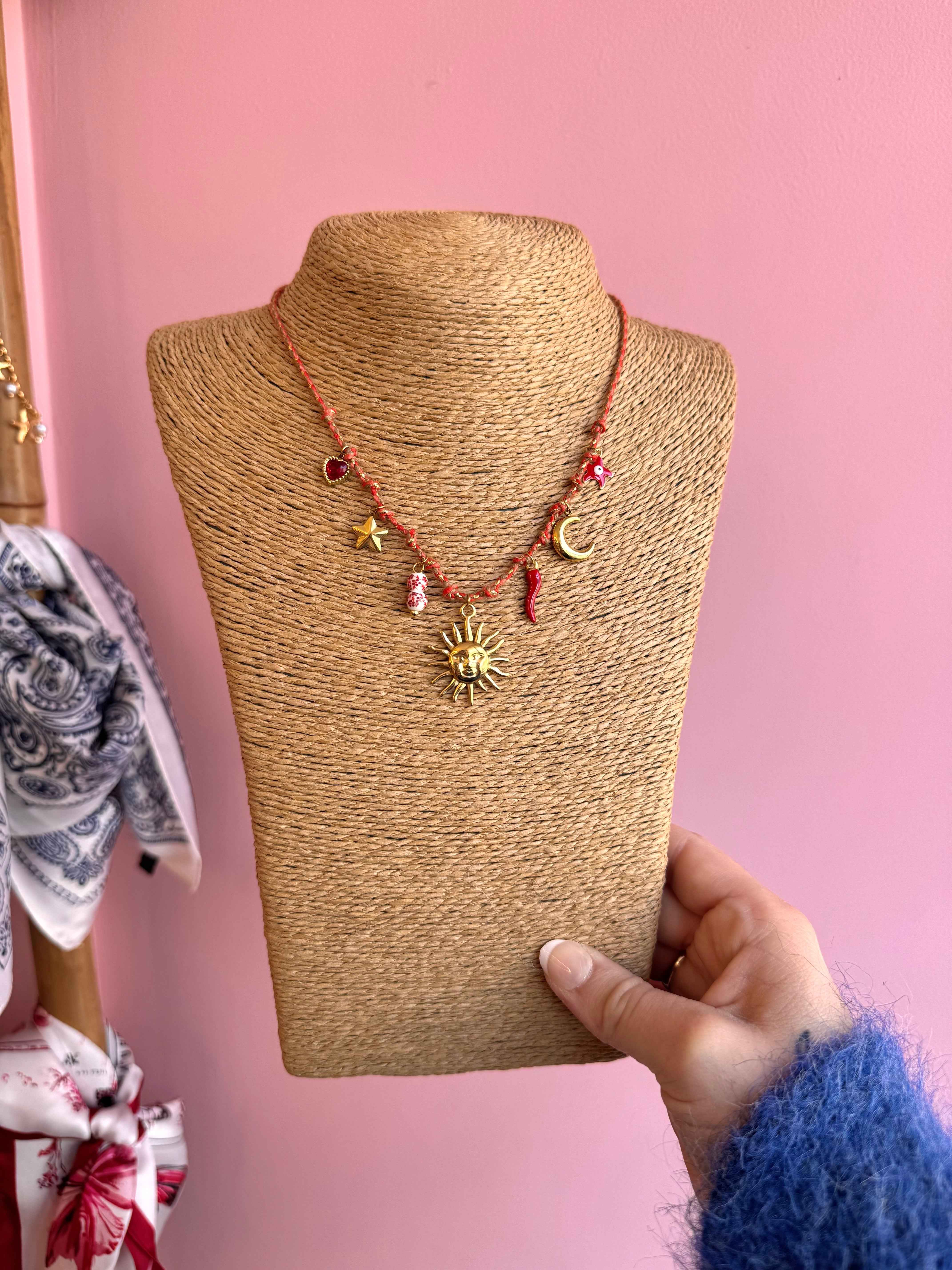 COLLIER SOLEIL ROUGE