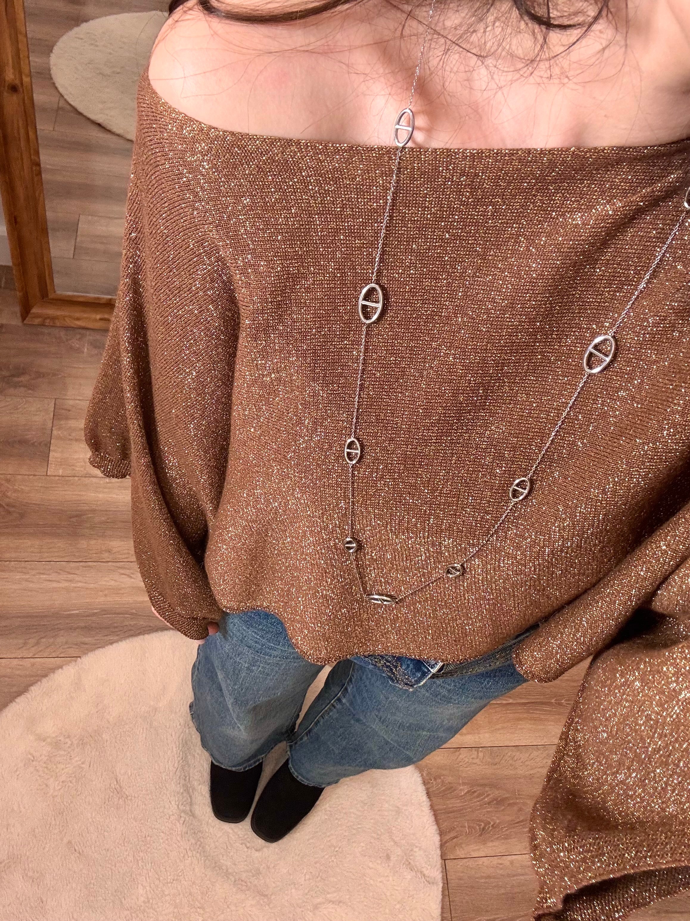 HAUT À PAILLETTE CHOCO