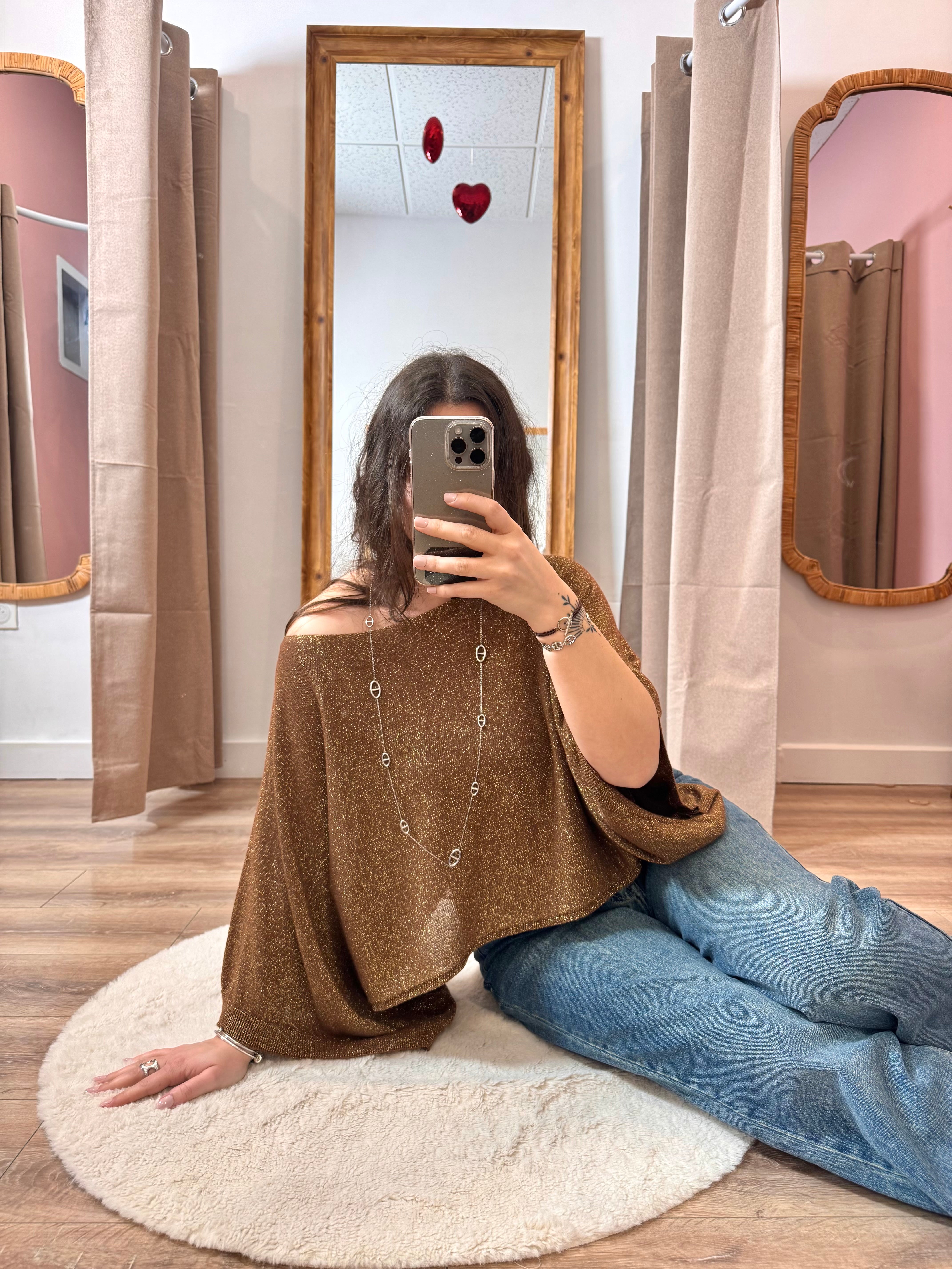 HAUT À PAILLETTE CHOCO