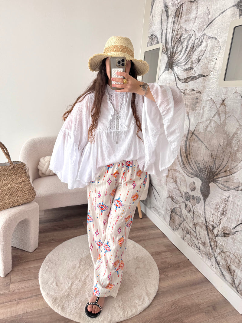 PANTALON ROSE BOHÈME