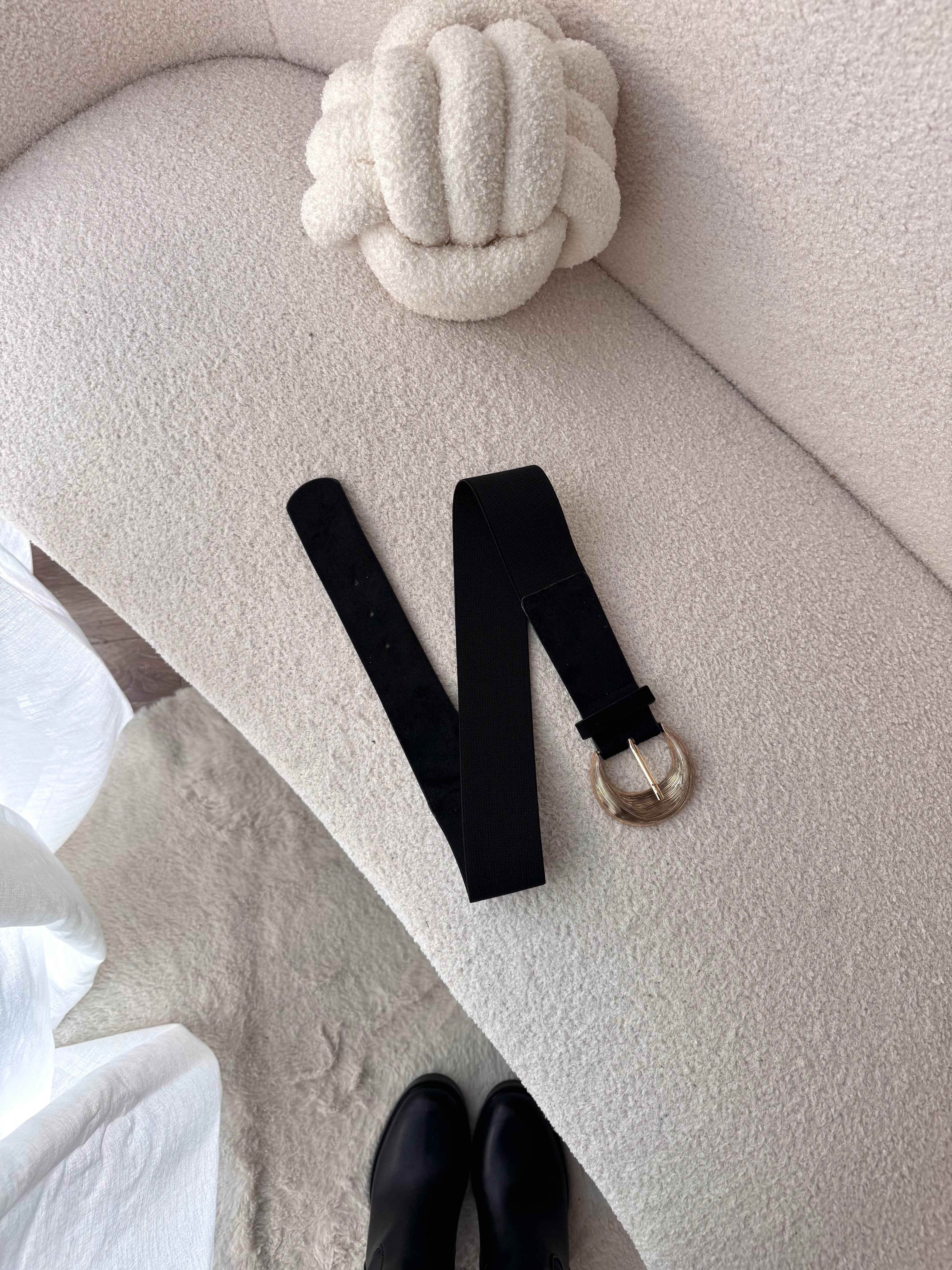 CEINTURE NOIR BOUCLE