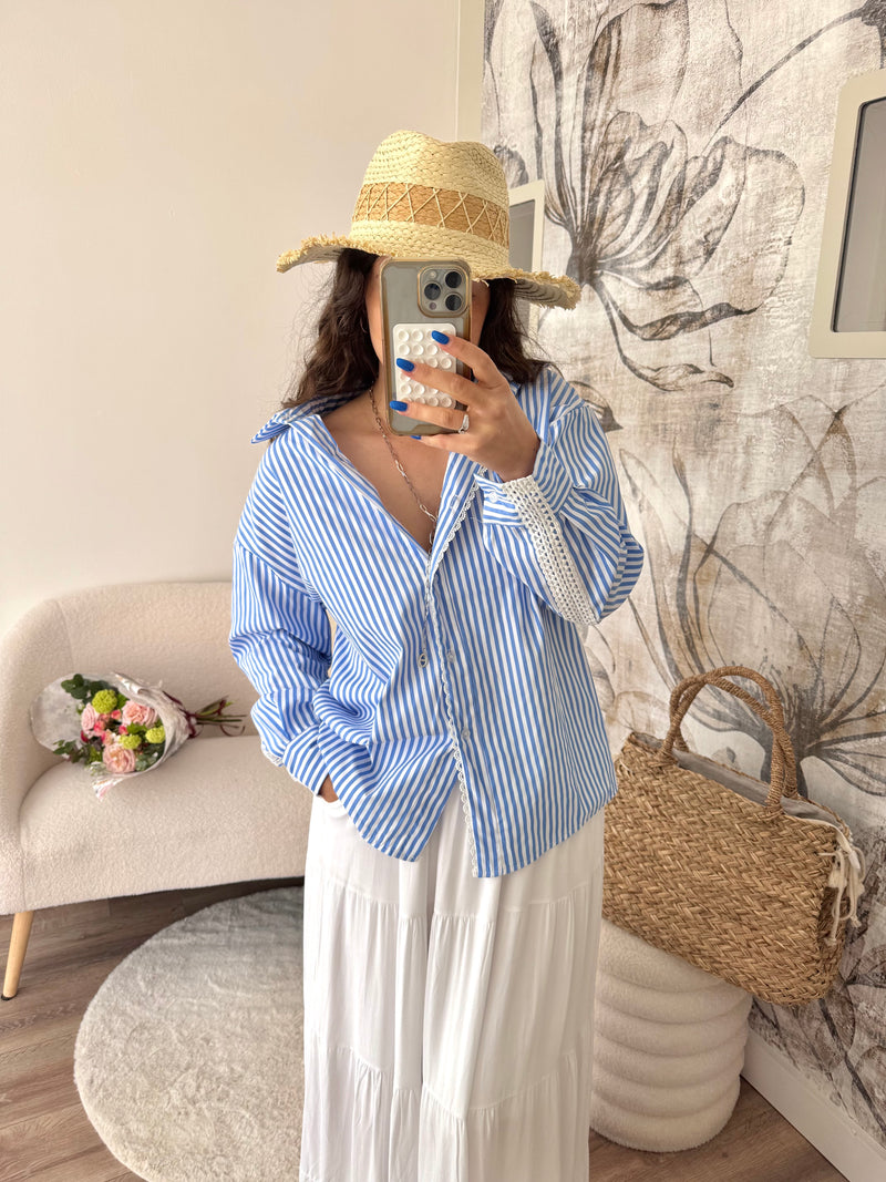 BLOUSE RAYÉ BLEU