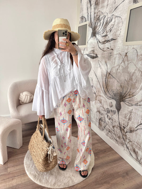 PANTALON ROSE BOHÈME