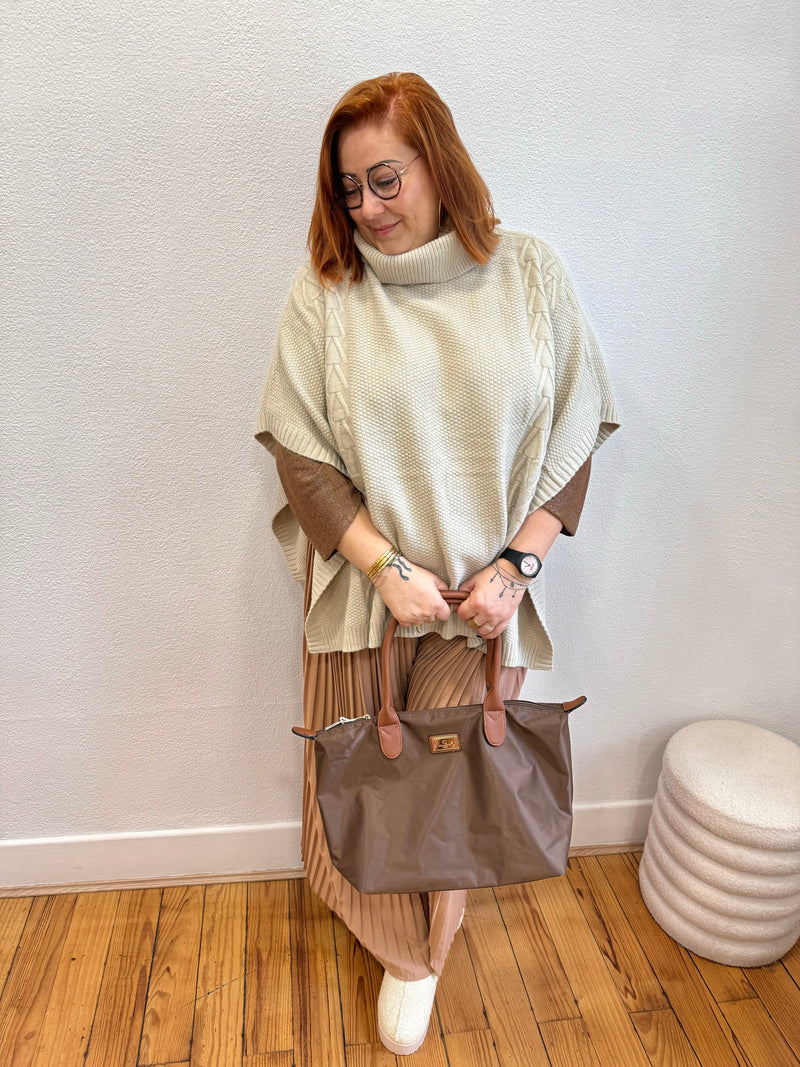 PONCHO BEIGE