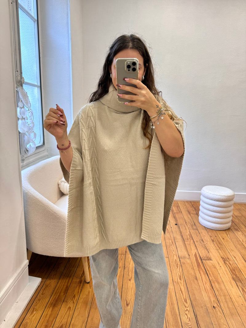 PONCHO BEIGE