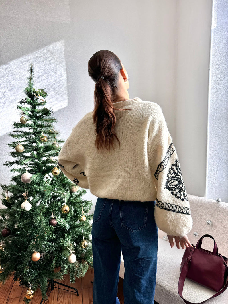 PULL BOHÈME BEIGE
