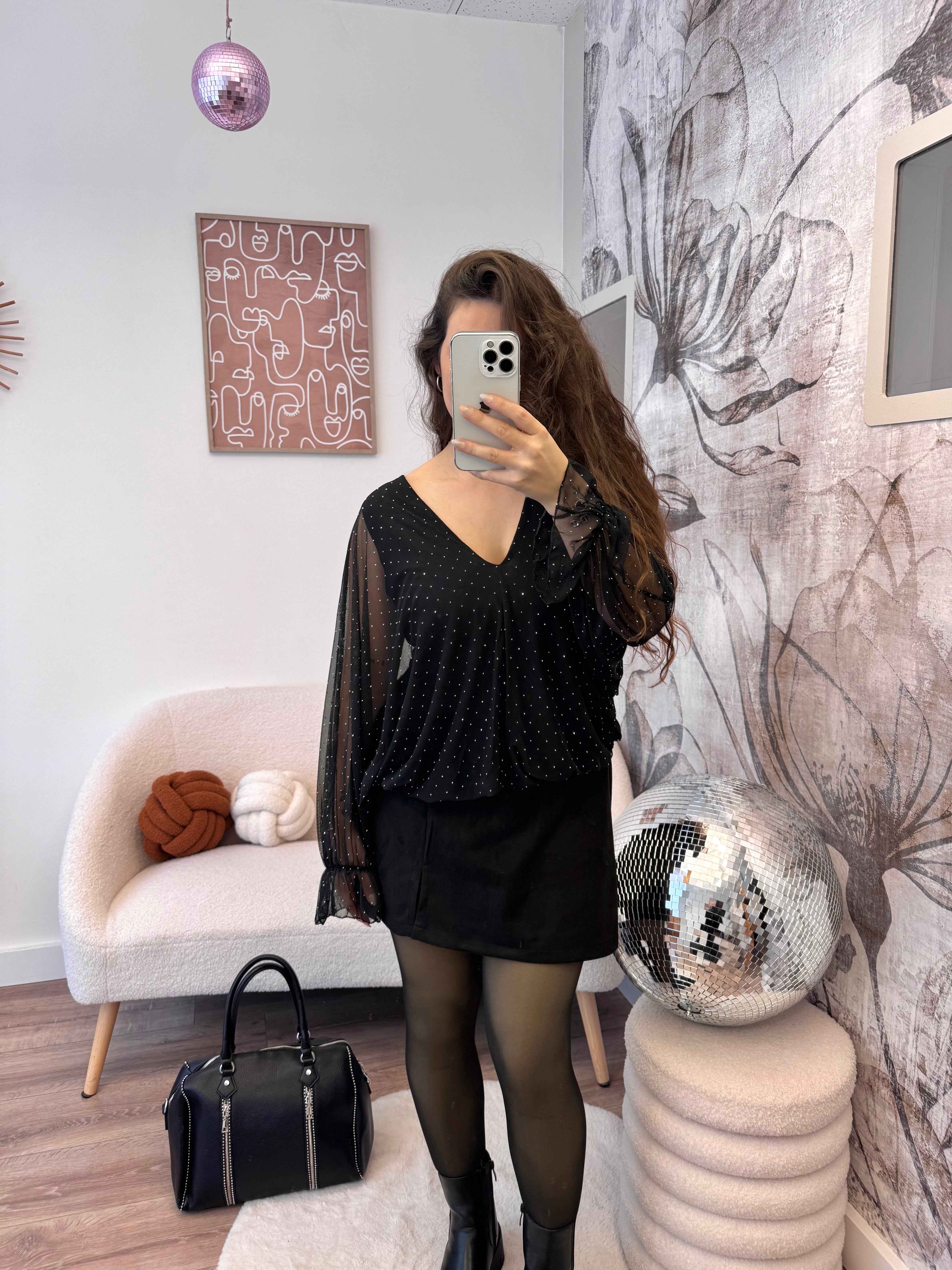 BLOUSE STRASS