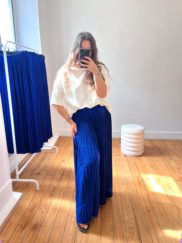 PANTALON AMPLE BLEU ROI
