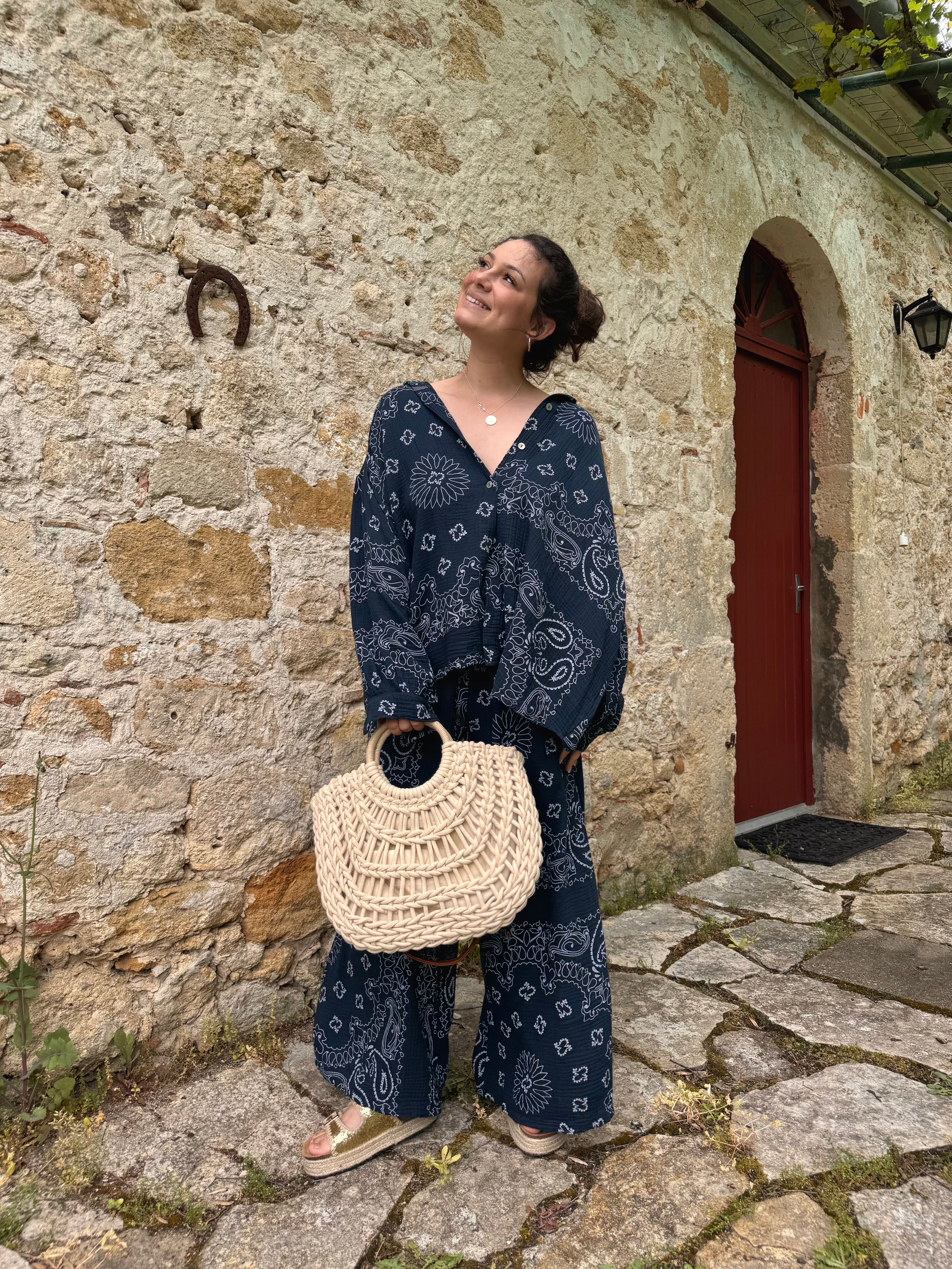 ENSEMBLE BOHÈME BLEU MARINE
