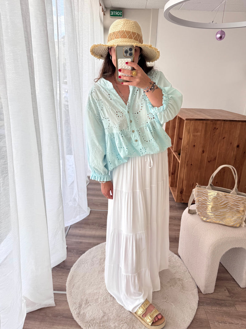 BLOUSE CHLOÉ TURQUOISE