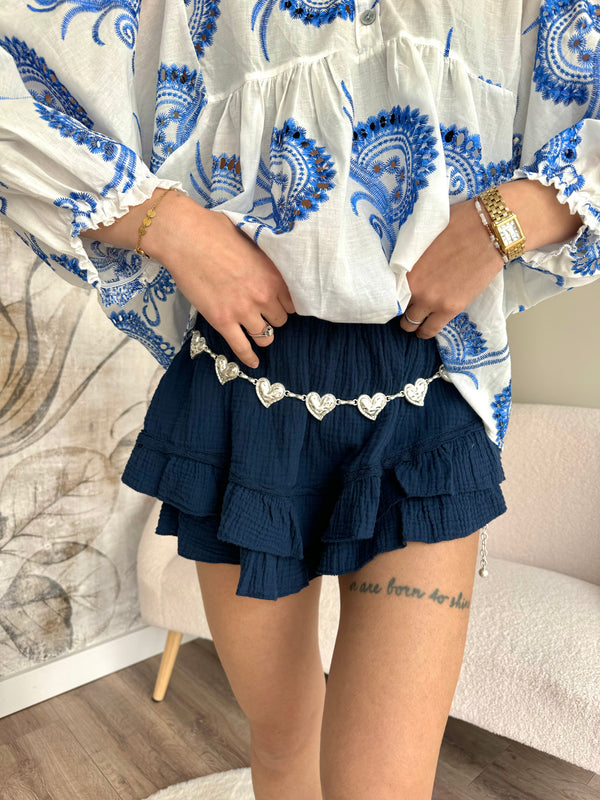 JUPE/SHORT BLEU MARINE