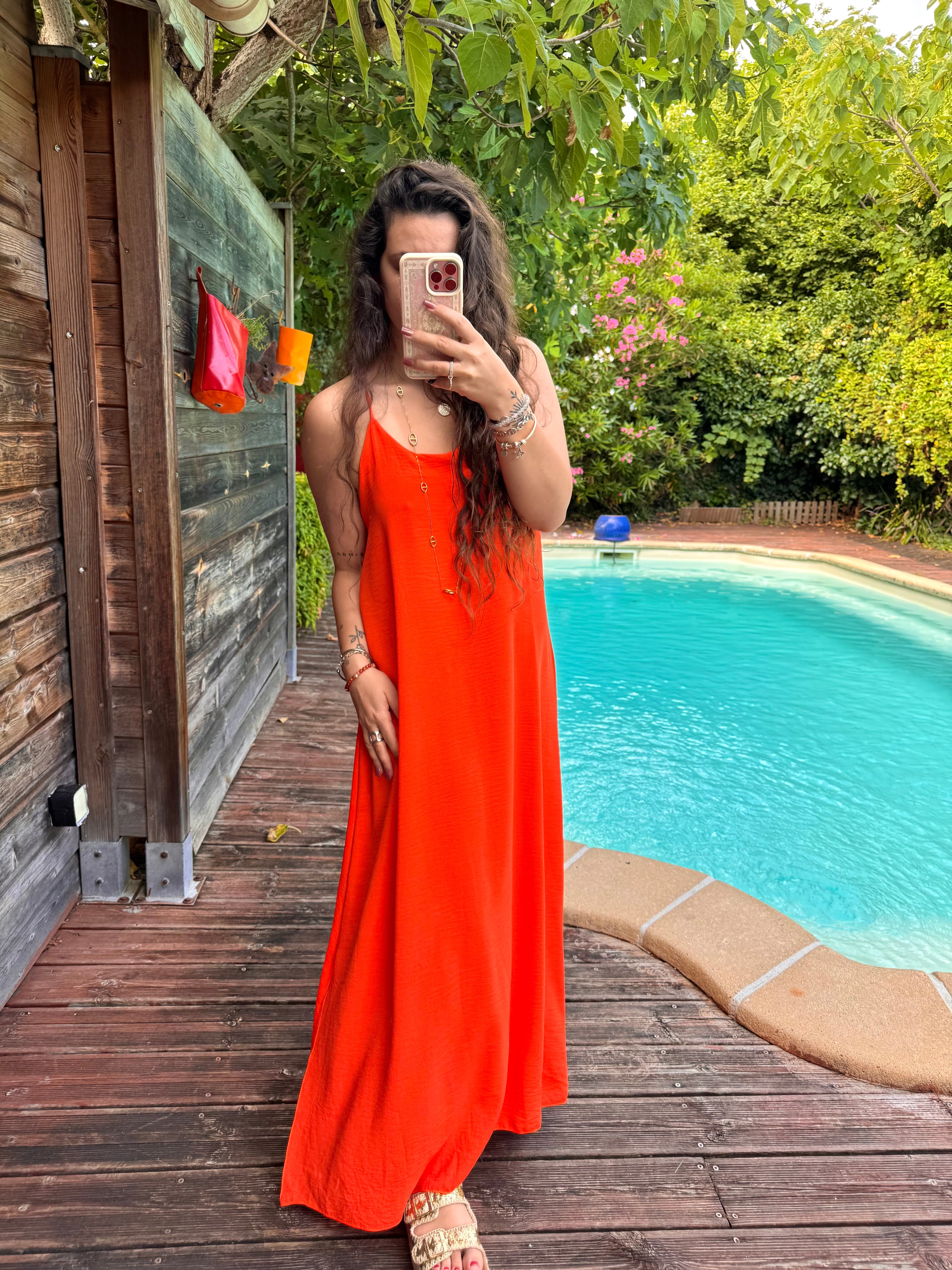 ROBE FLUIDE ORANGE