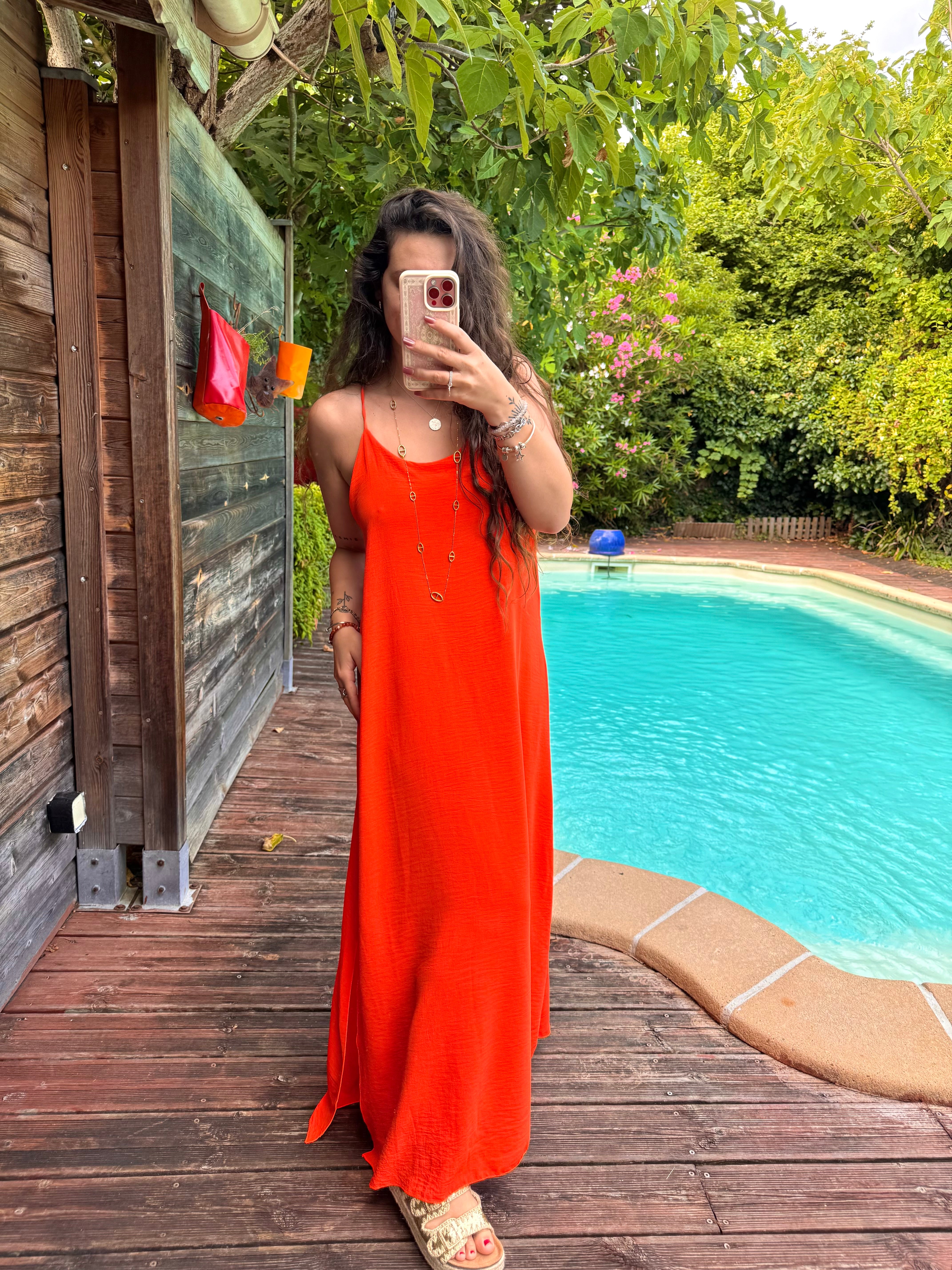 ROBE FLUIDE ORANGE