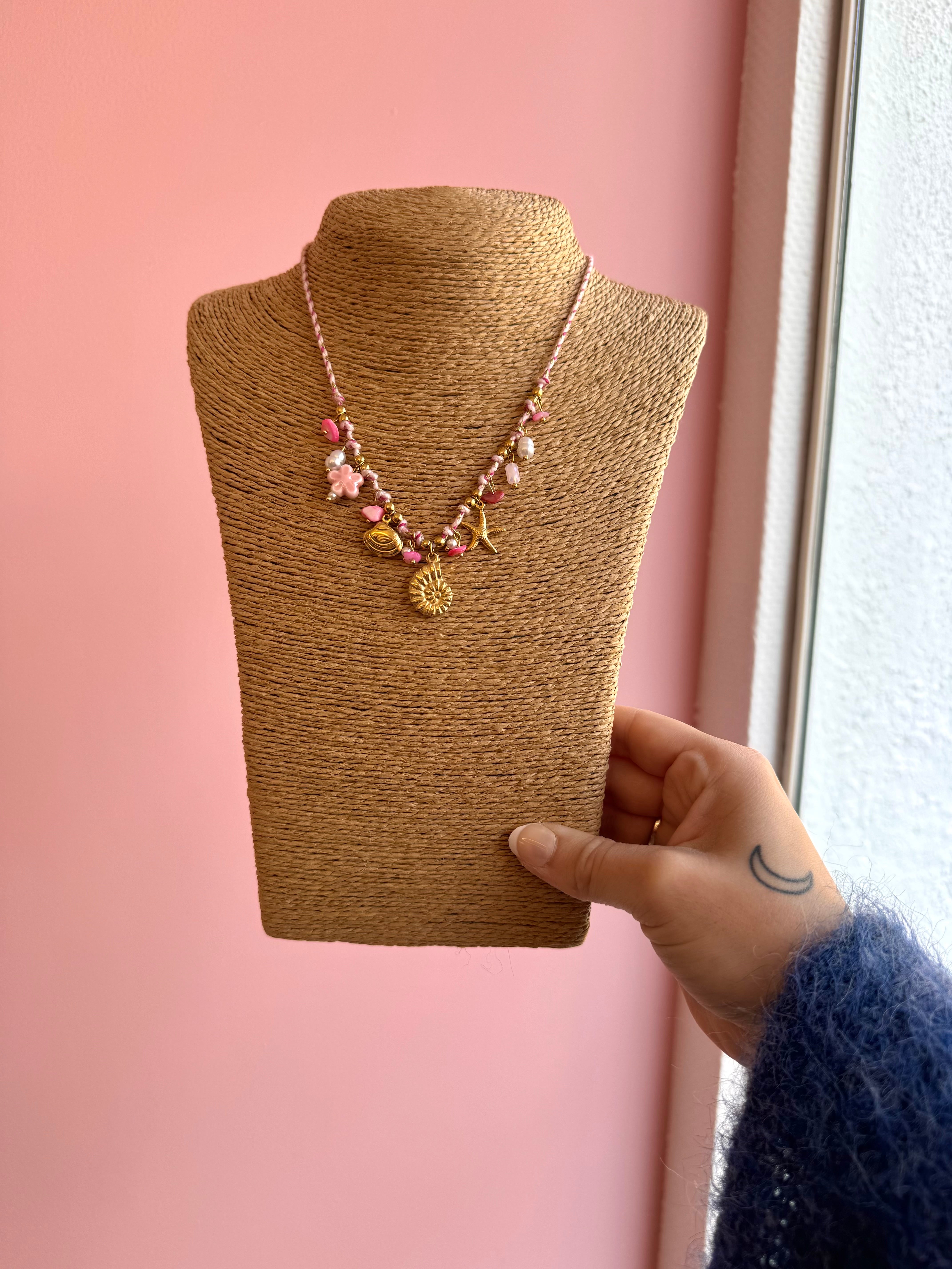 COLLIER COQUILLAGE ROSE