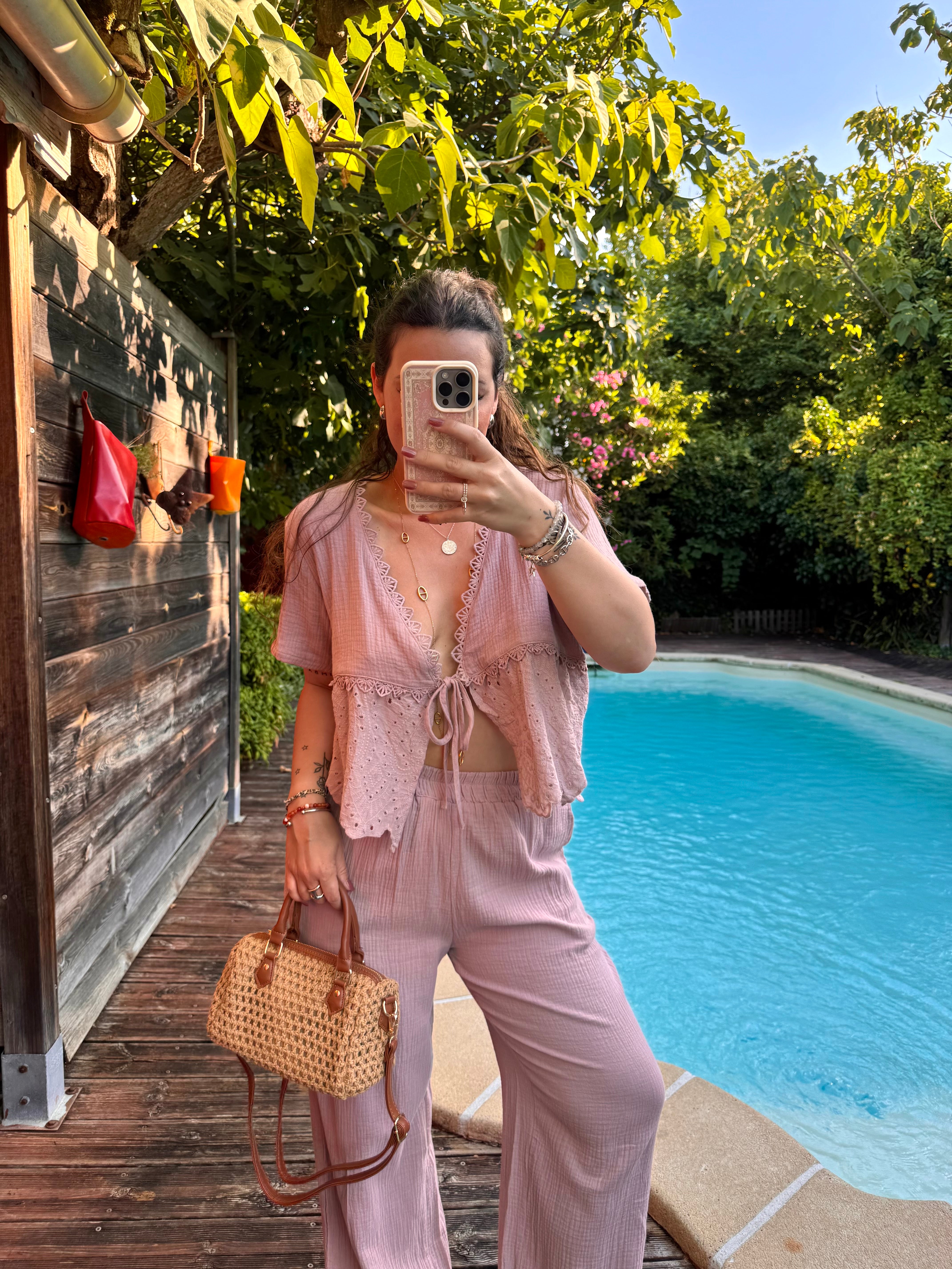 ENSEMBLE VIEUX ROSE