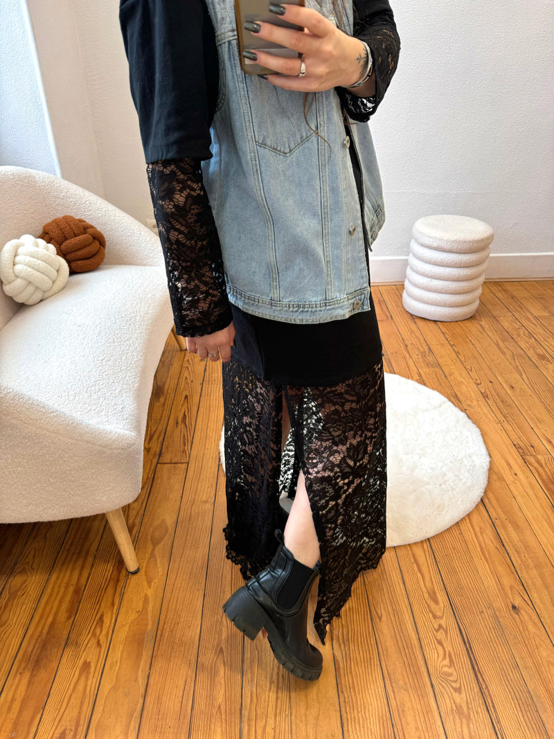 ROBE DENTELLE NOIR