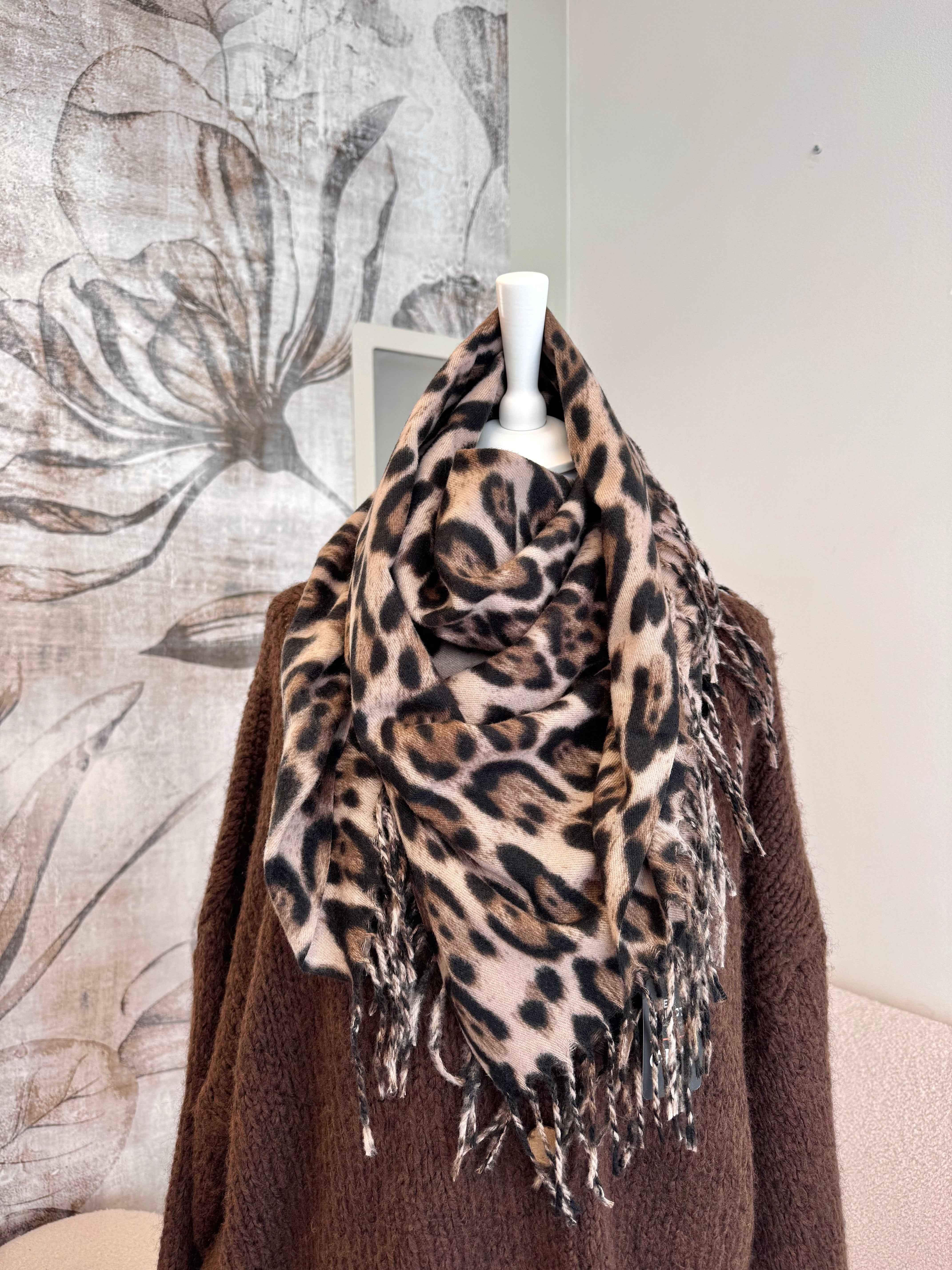 ÉCHARPE CARRÉ LÉOPARD