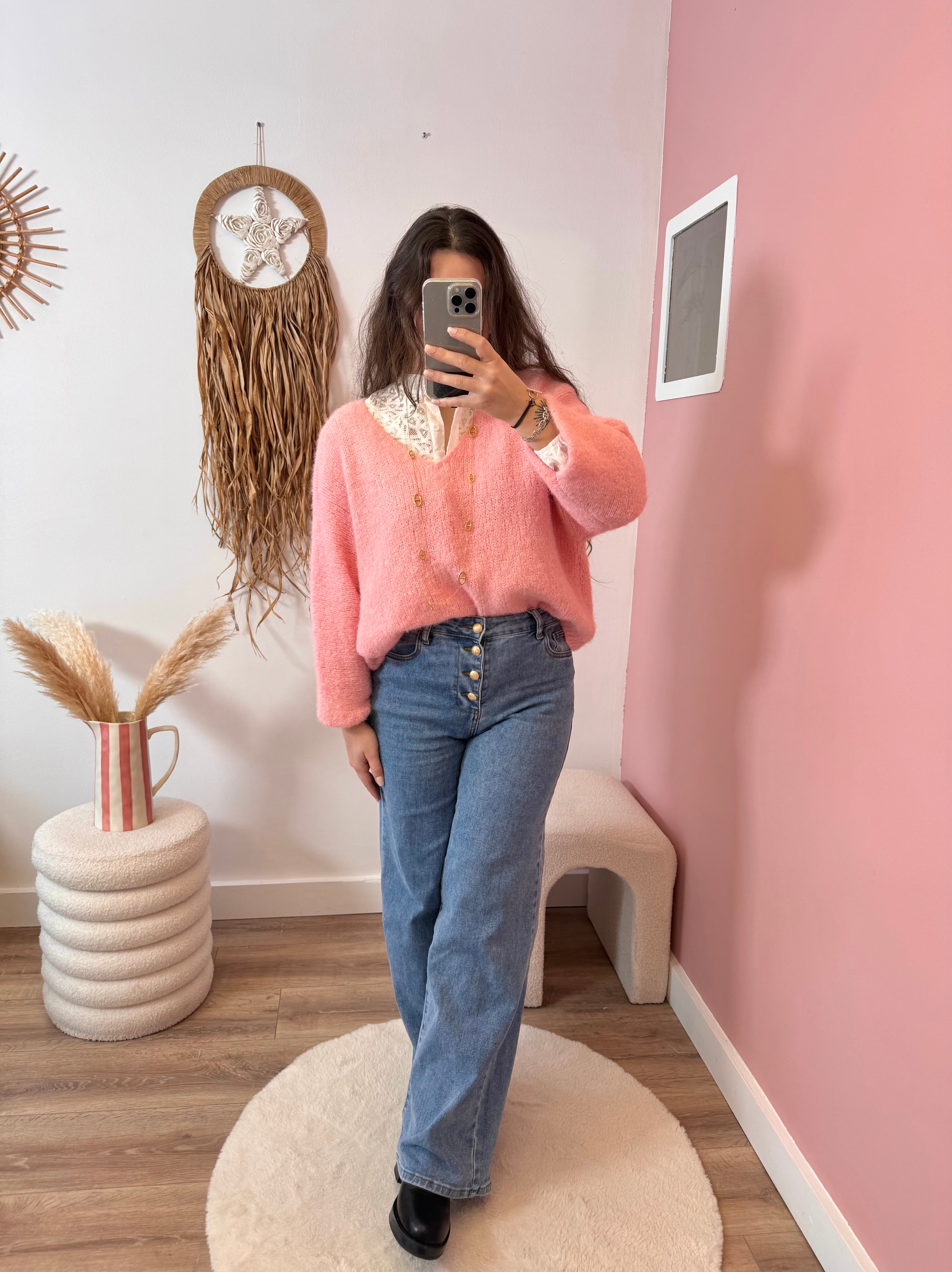 PANTALON BLEU ÉLASTIQUE