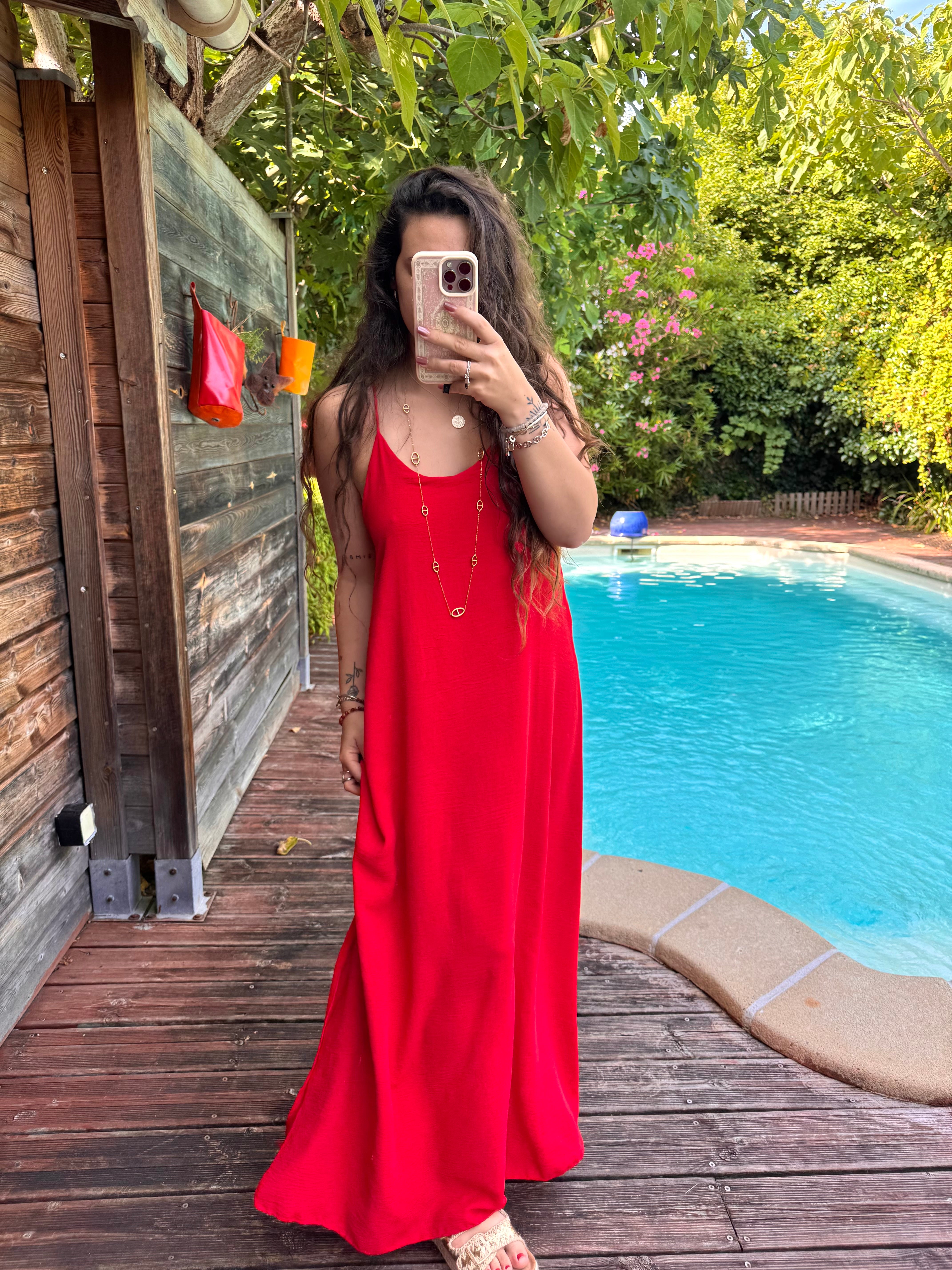 ROBE FLUIDE ROUGE