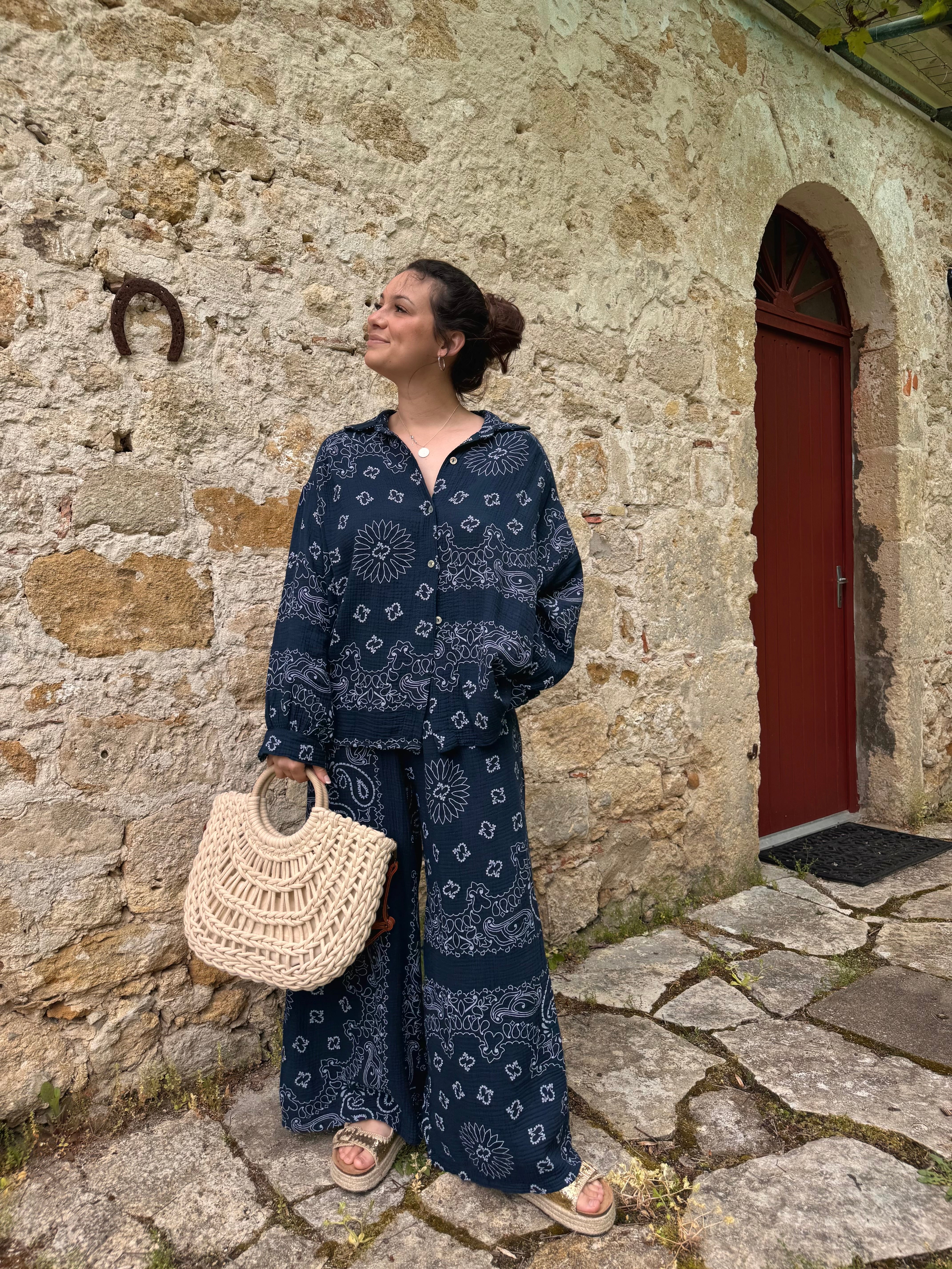 ENSEMBLE BOHÈME BLEU MARINE