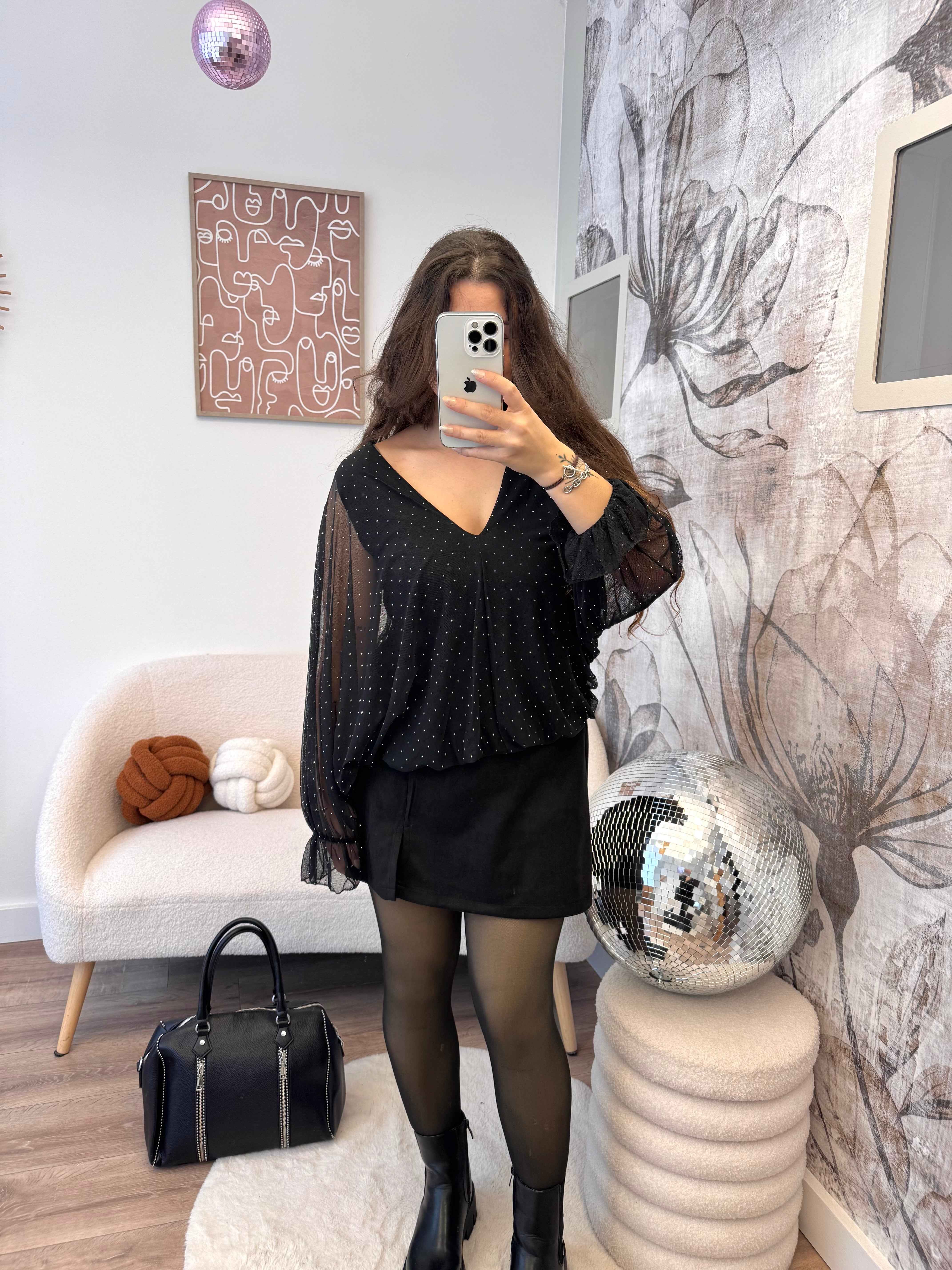 BLOUSE STRASS