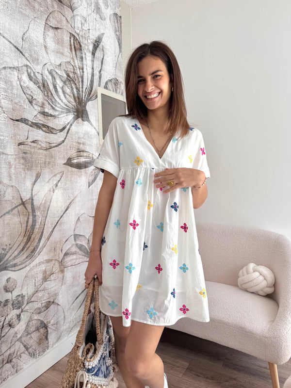 ROBE/SHORT FLEURIE