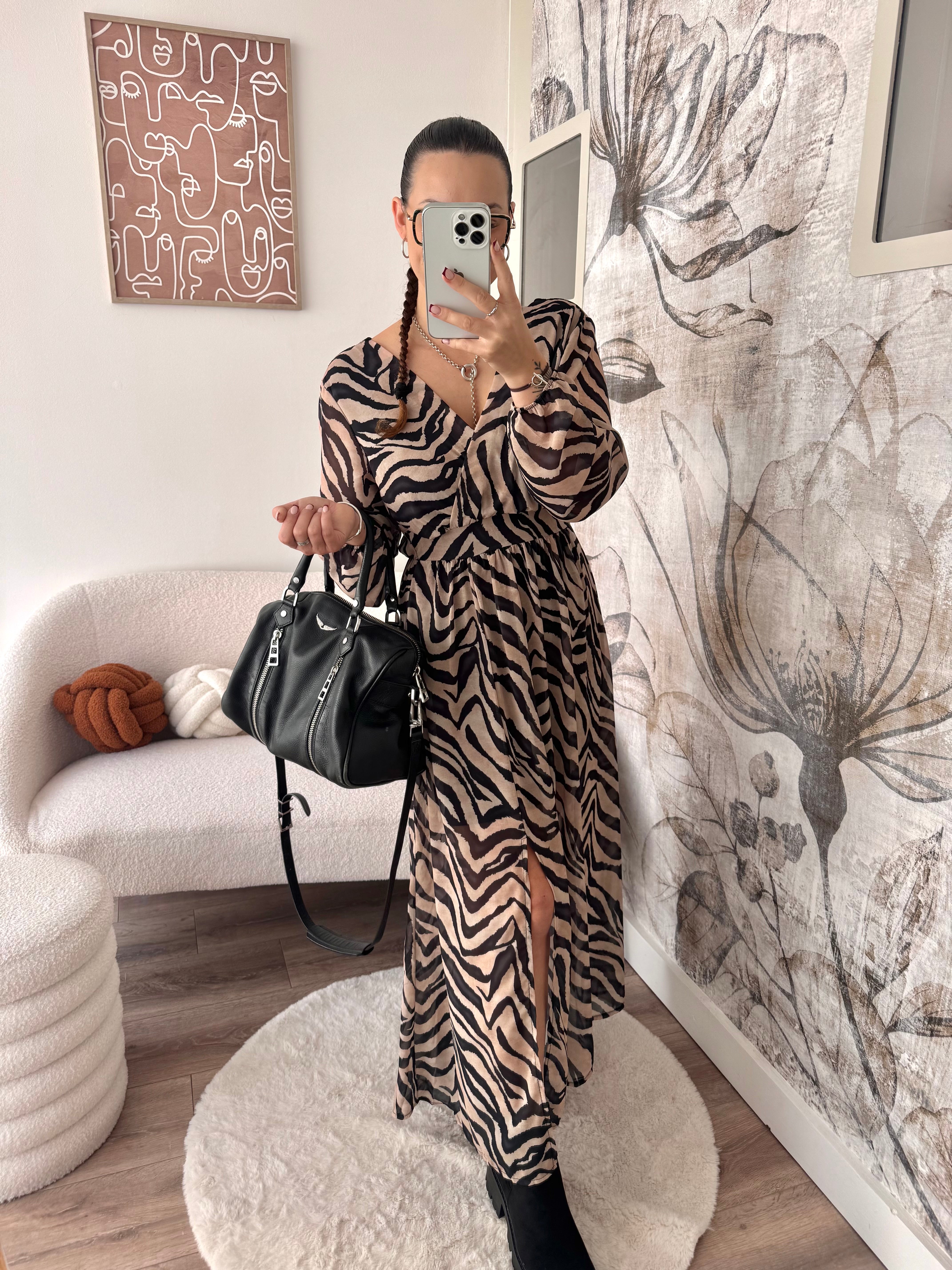 ROBE LONGUE ZÈBRÉ